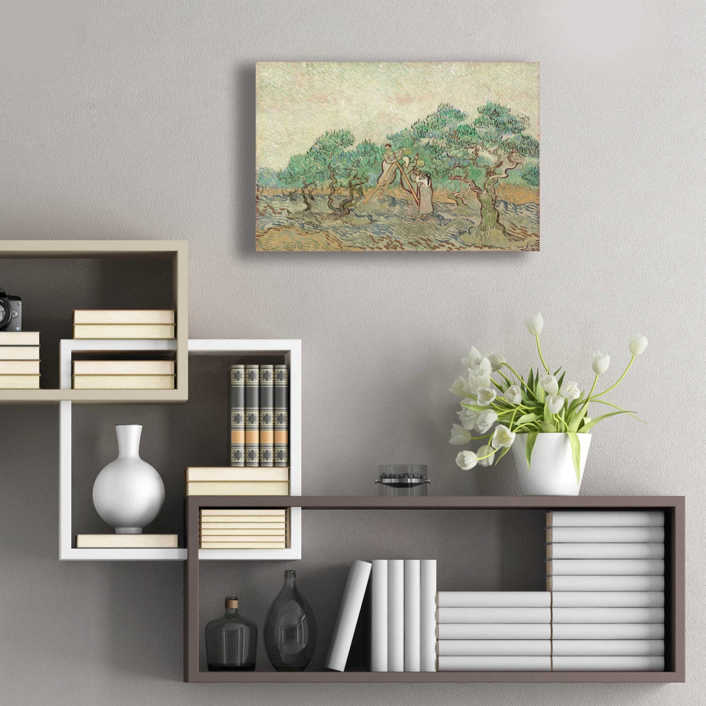 Epic Art 'The Olive Orchard' by Vincent Van Gogh, Acrylic Glass Wall Art,24x16