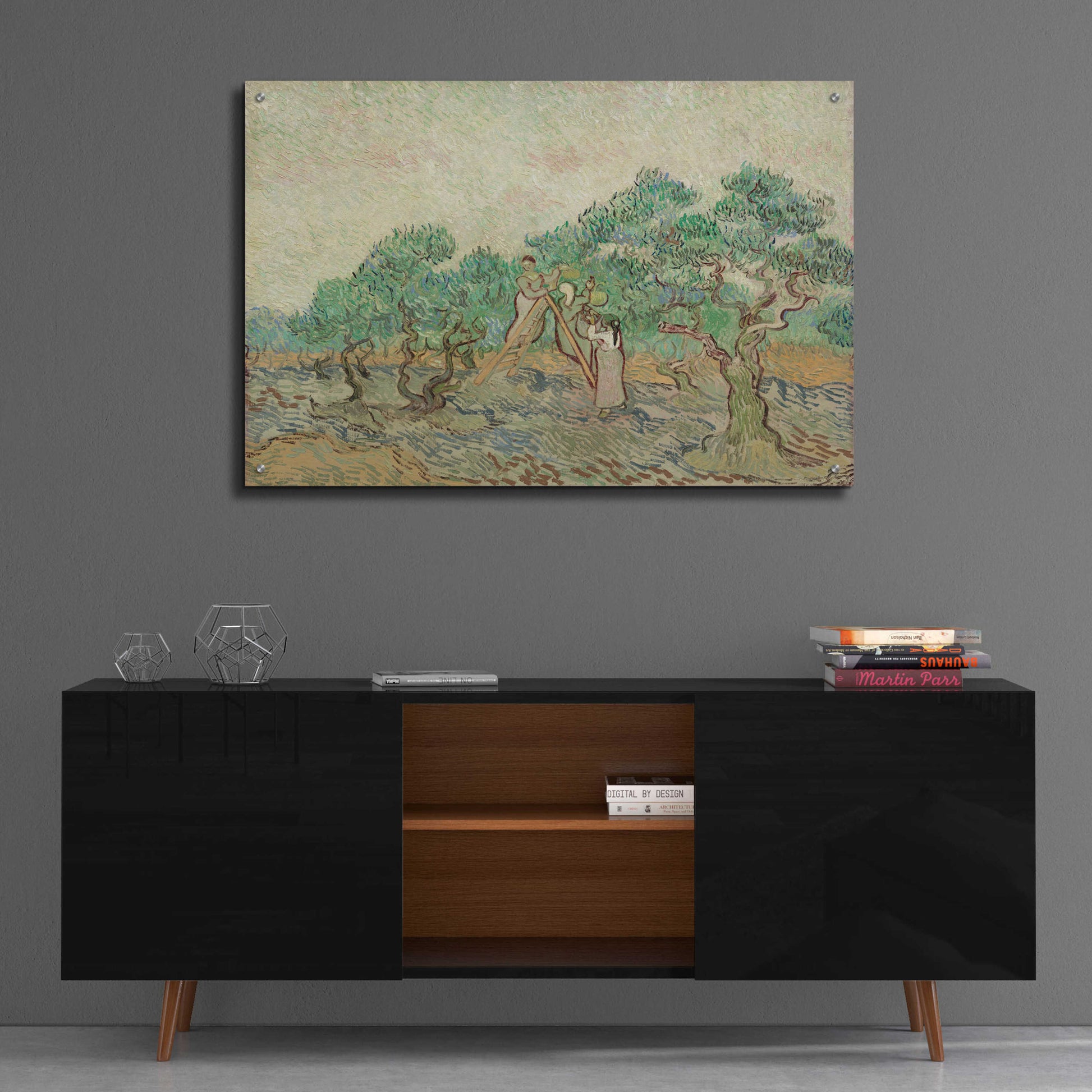 Epic Art 'The Olive Orchard' by Vincent Van Gogh, Acrylic Glass Wall Art,36x24