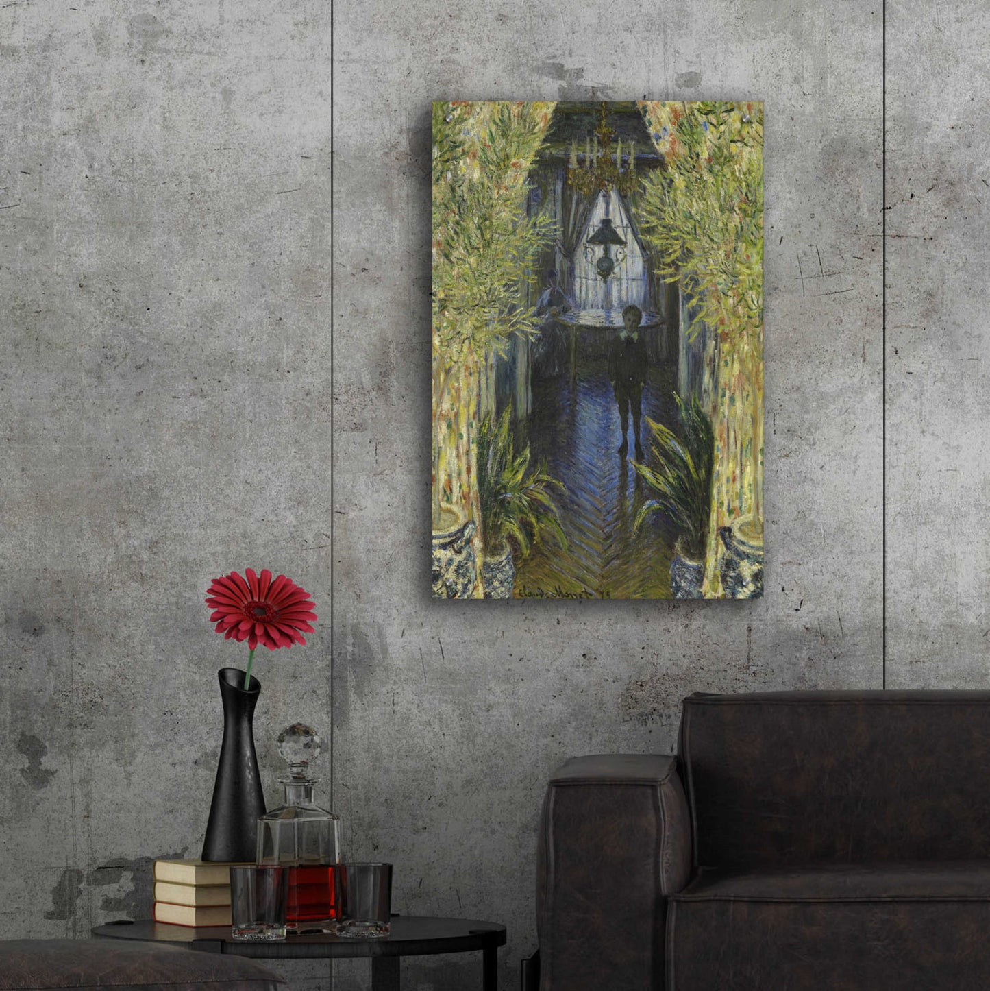 Epic Art 'A Corner Of The Apartment' by Claude Monet, Acrylic Glass Wall Art,24x36