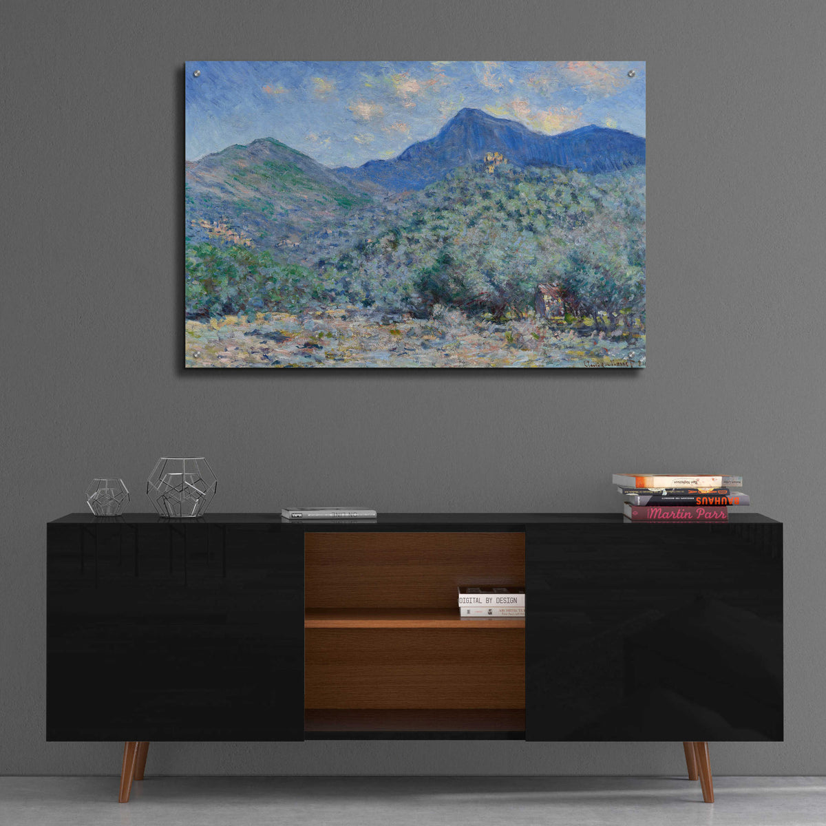 Epic Art 'Valle Buona, Near Bordighera' by Claude Monet, Acrylic Glass Wall Art,36x24