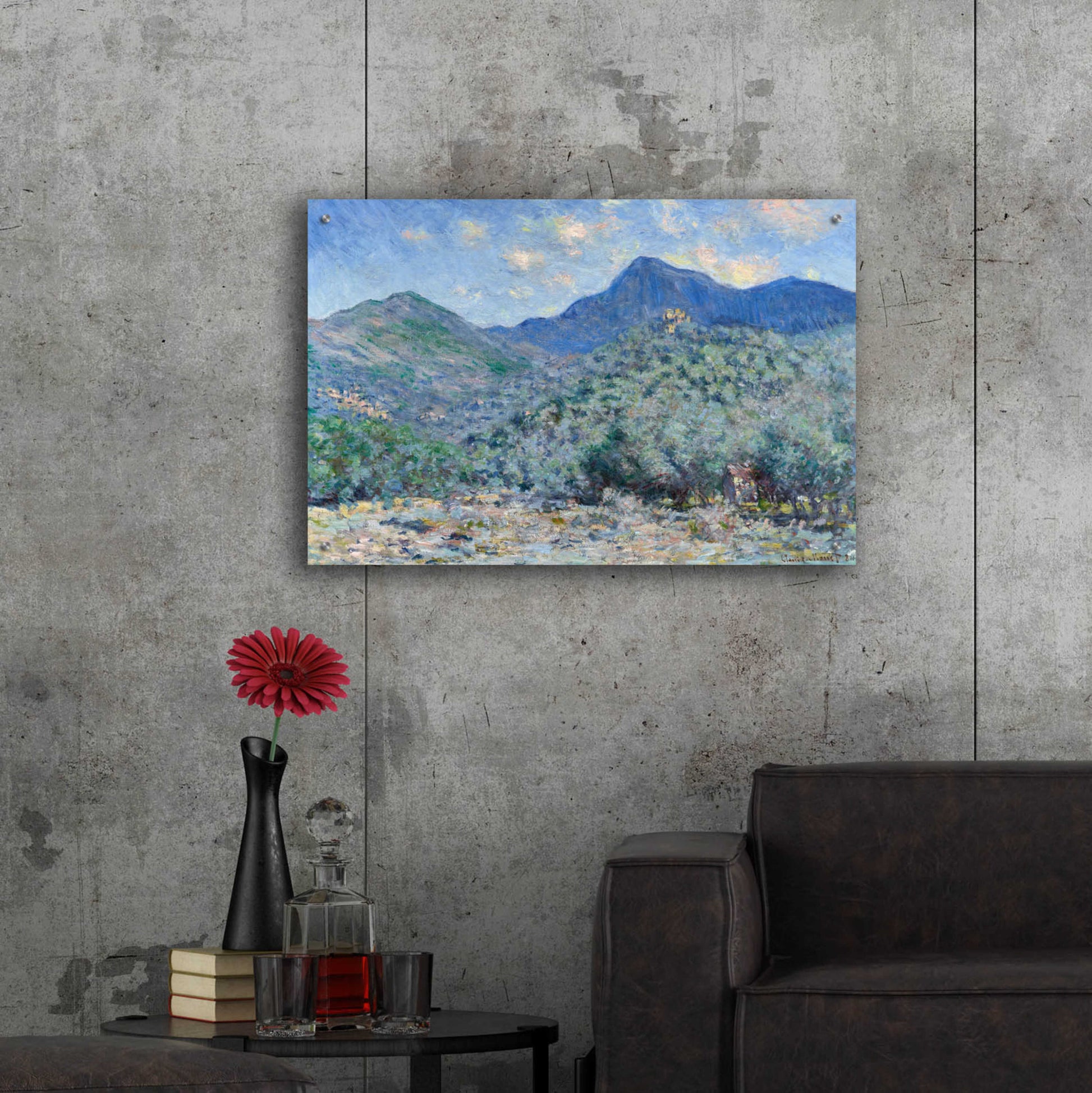 Epic Art 'Valle Buona, Near Bordighera' by Claude Monet, Acrylic Glass Wall Art,36x24