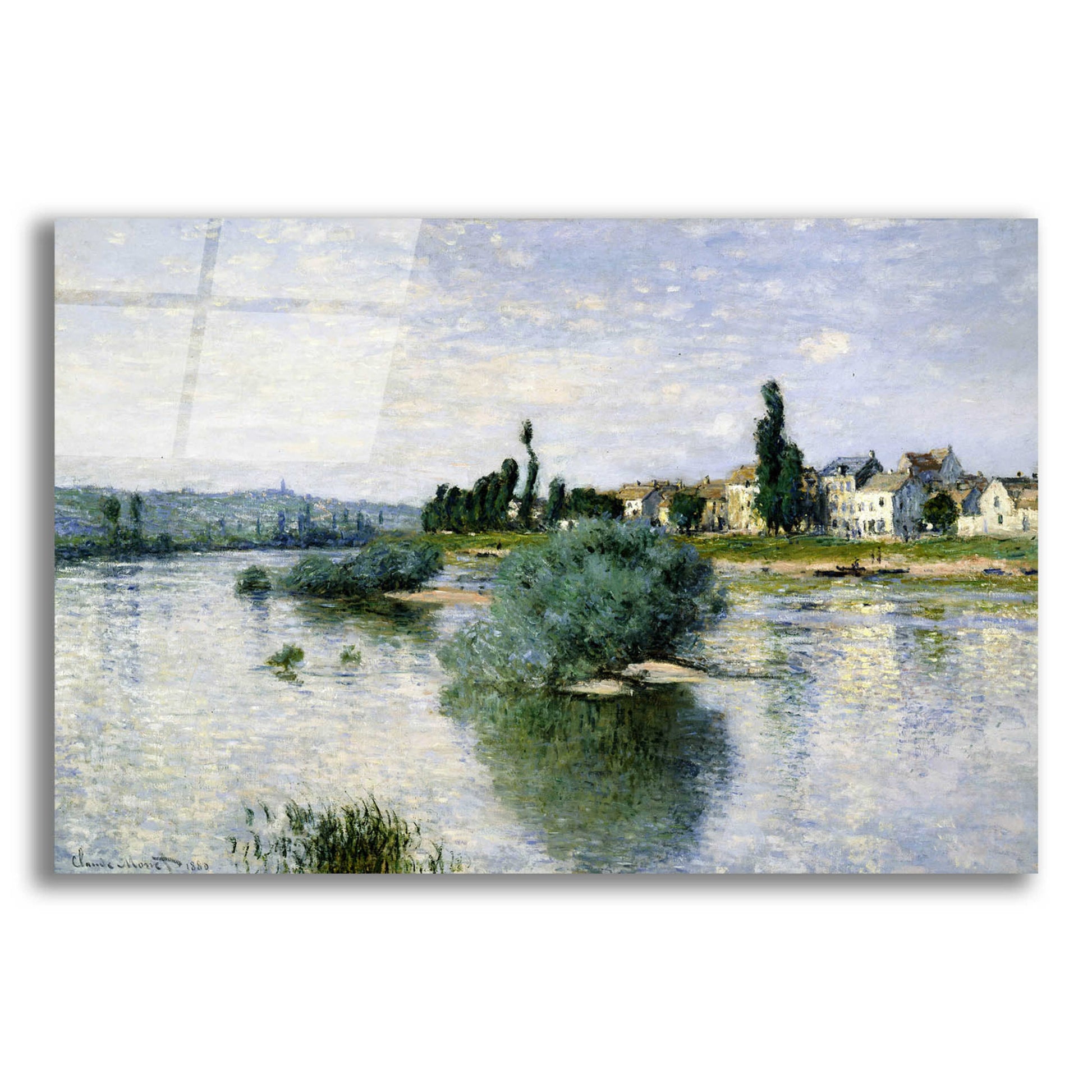Epic Art 'The Seine At Lavacourt' by Claude Monet, Acrylic Glass Wall Art,16x12