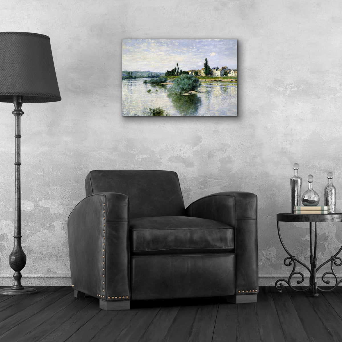 Epic Art 'The Seine At Lavacourt' by Claude Monet, Acrylic Glass Wall Art,24x16