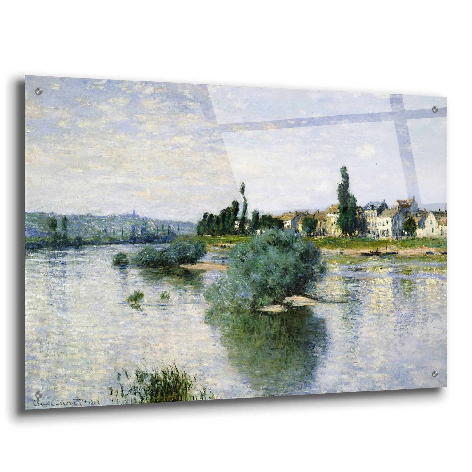 Epic Art 'The Seine At Lavacourt' by Claude Monet, Acrylic Glass Wall Art,36x24