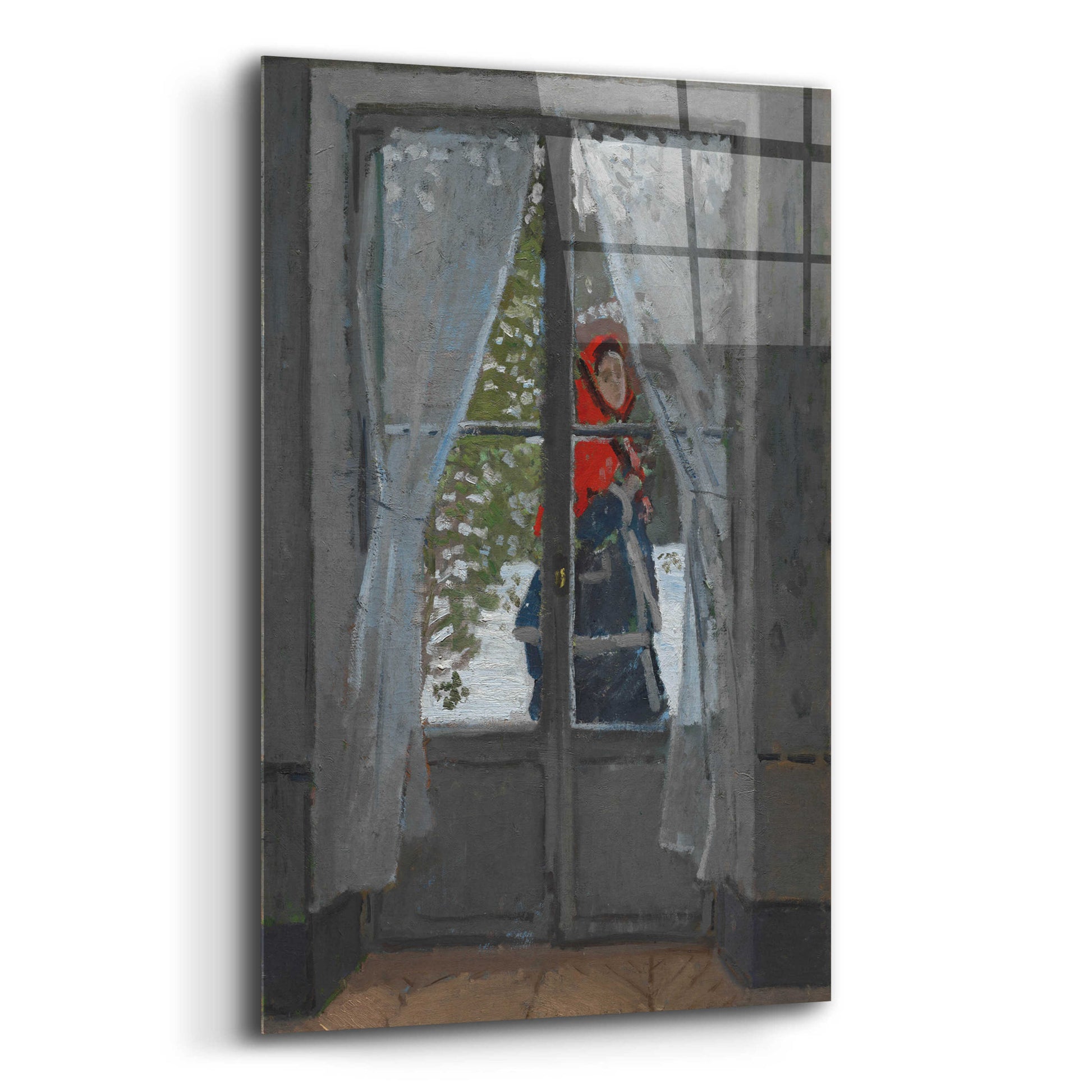 Epic Art 'The Red Kerchief' by Claude Monet, Acrylic Glass Wall Art,12x16