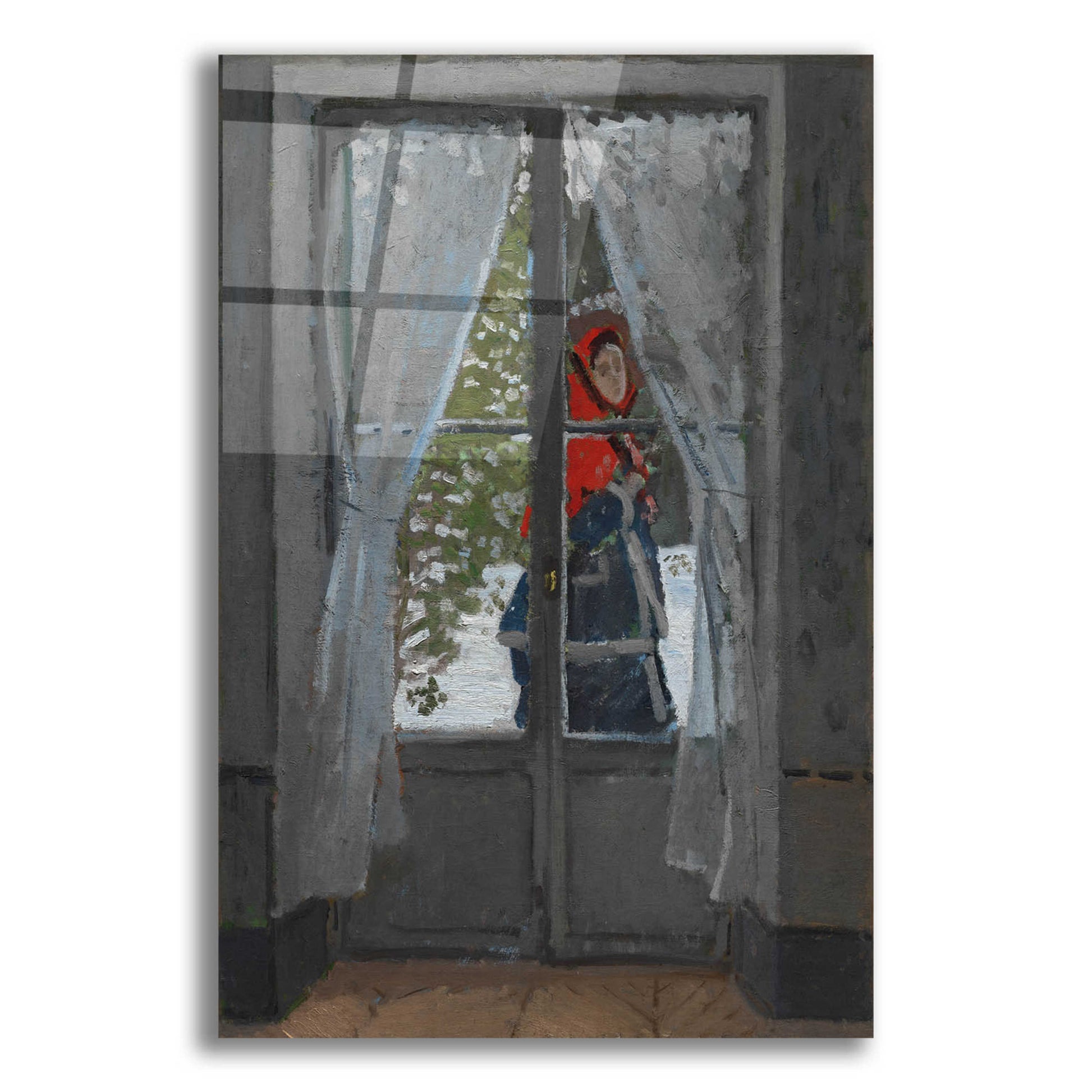 Epic Art 'The Red Kerchief' by Claude Monet, Acrylic Glass Wall Art,16x24
