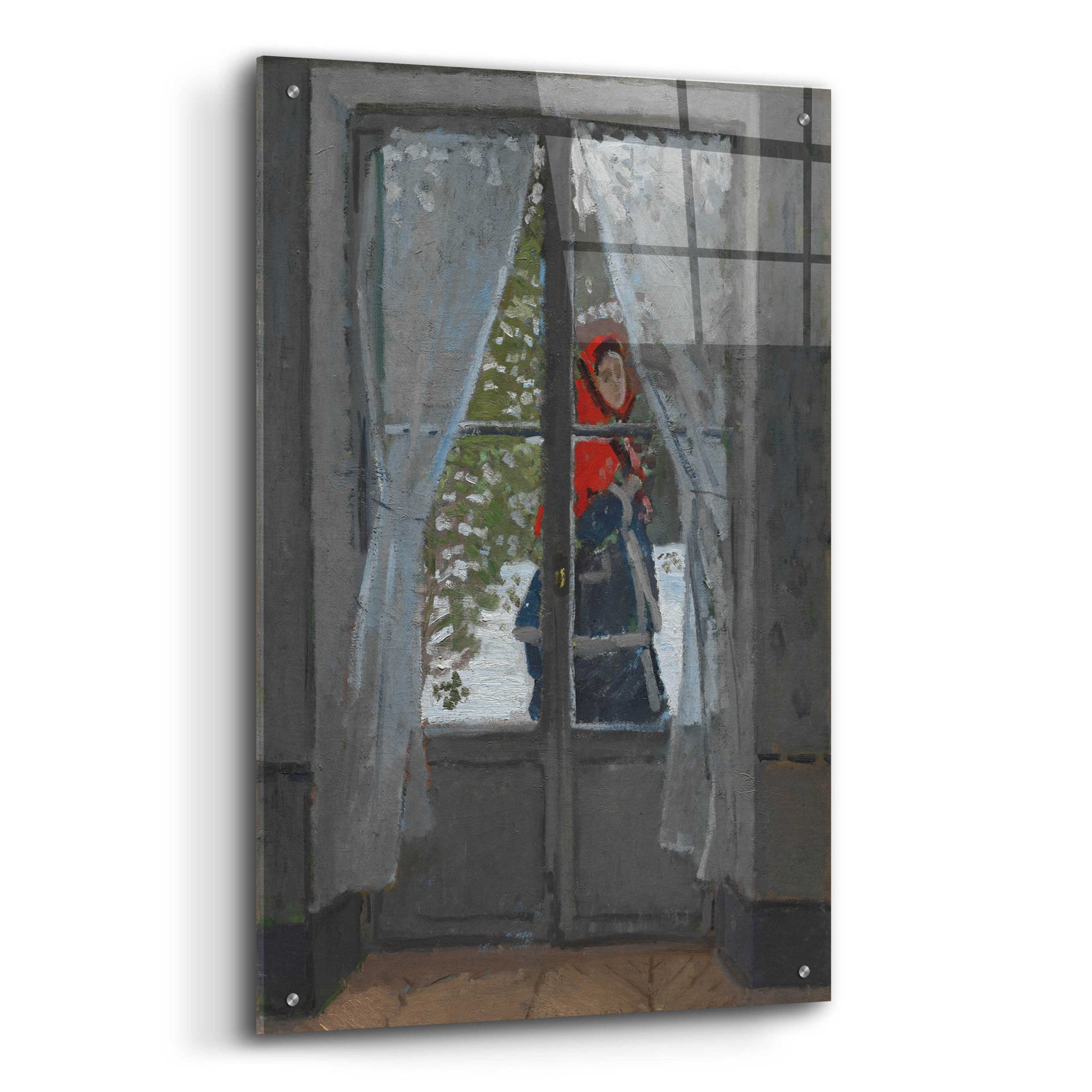 Epic Art 'The Red Kerchief' by Claude Monet, Acrylic Glass Wall Art,24x36