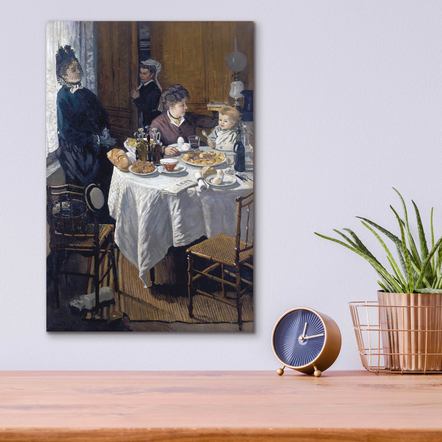 Epic Art 'The Luncheon' by Claude Monet, Acrylic Glass Wall Art,12x16