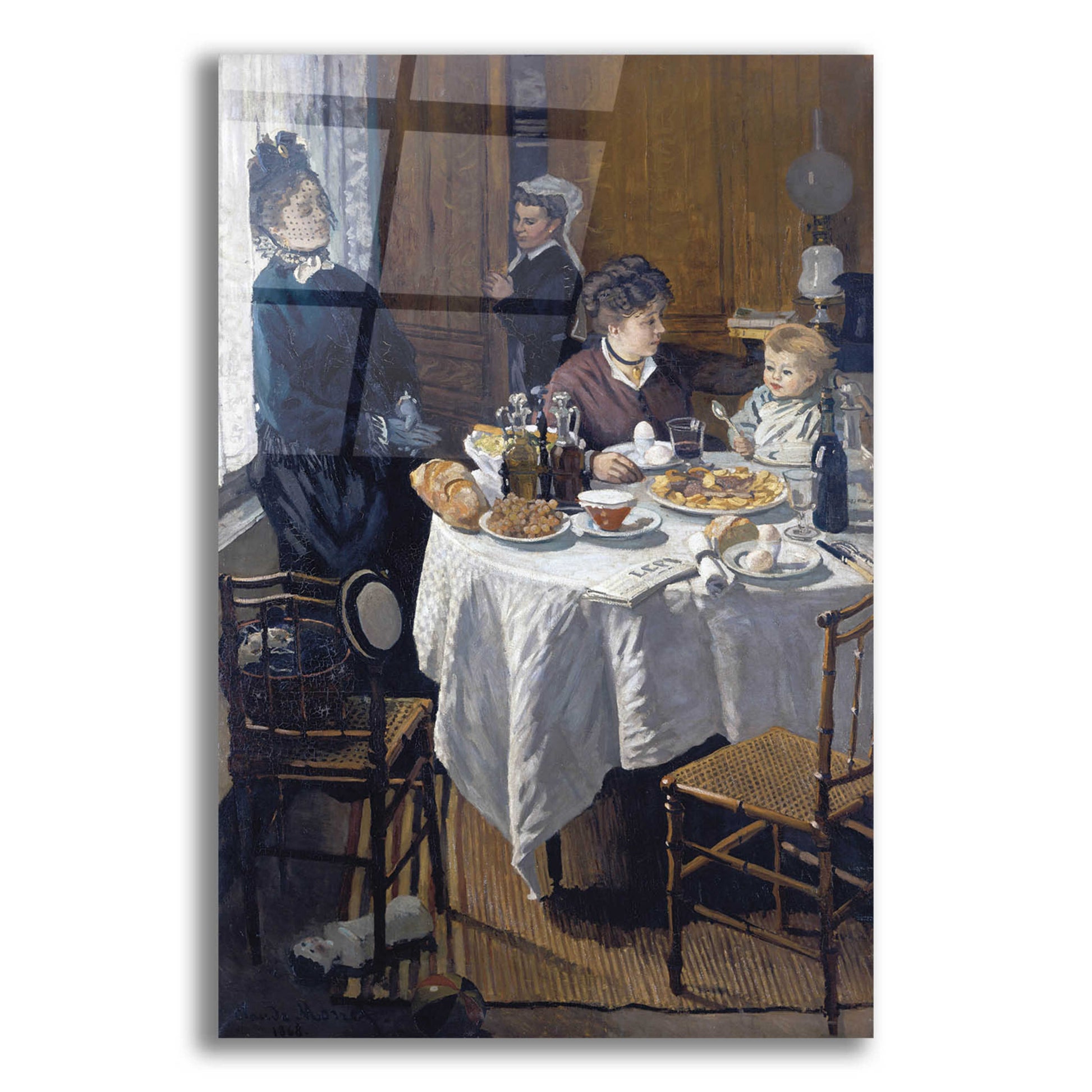 Epic Art 'The Luncheon' by Claude Monet, Acrylic Glass Wall Art,16x24