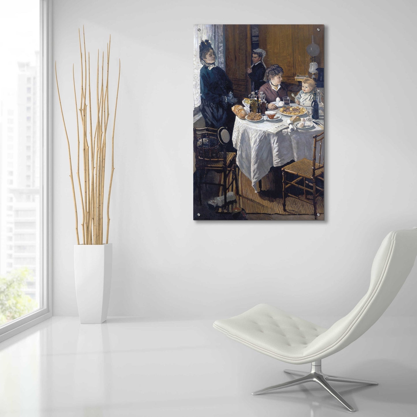 Epic Art 'The Luncheon' by Claude Monet, Acrylic Glass Wall Art,24x36