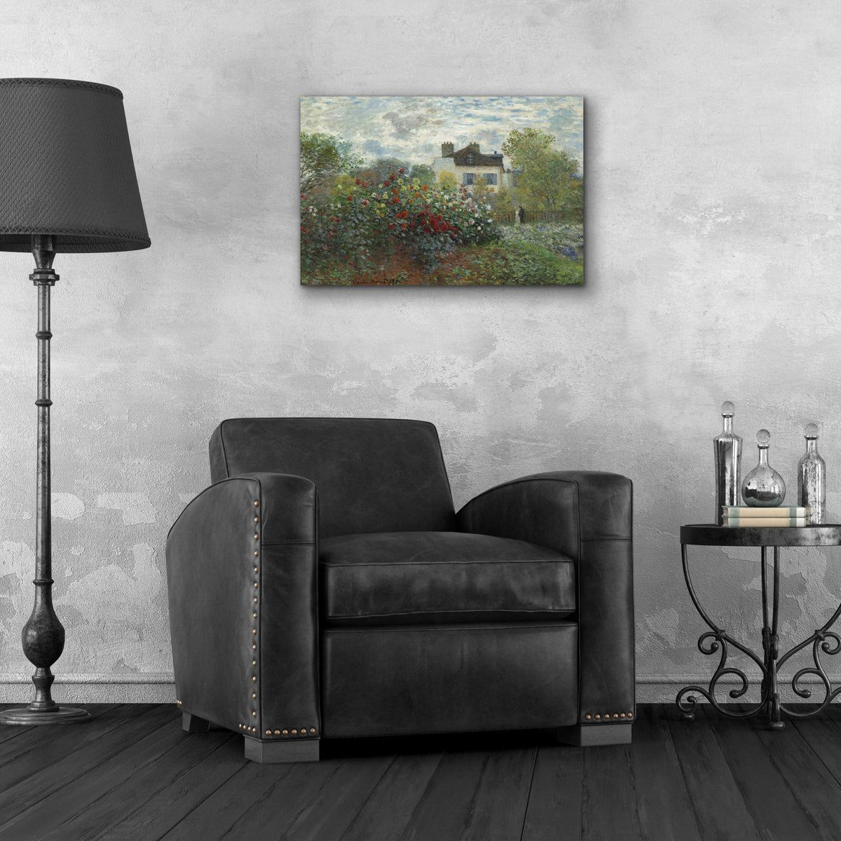 Epic Art 'The Artist’s Garden In Argenteuil' by Claude Monet, Acrylic Glass Wall Art,24x16