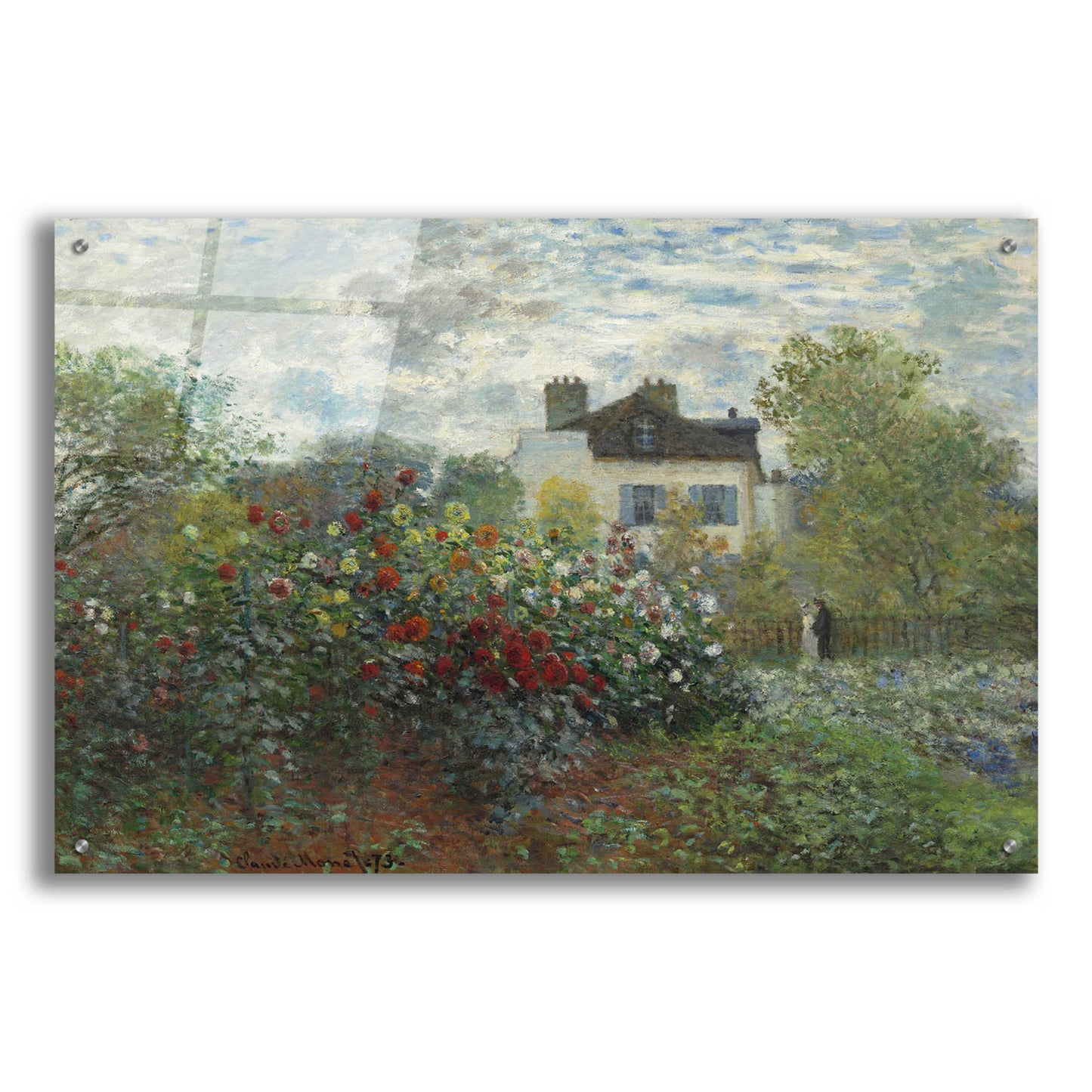 Epic Art 'The Artist’s Garden In Argenteuil' by Claude Monet, Acrylic Glass Wall Art,36x24