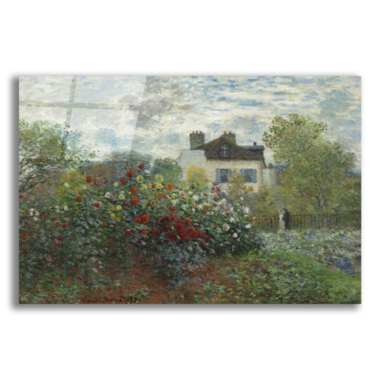 Epic Art 'The Artist’s Garden In Argenteuil' by Claude Monet, Acrylic Glass Wall Art