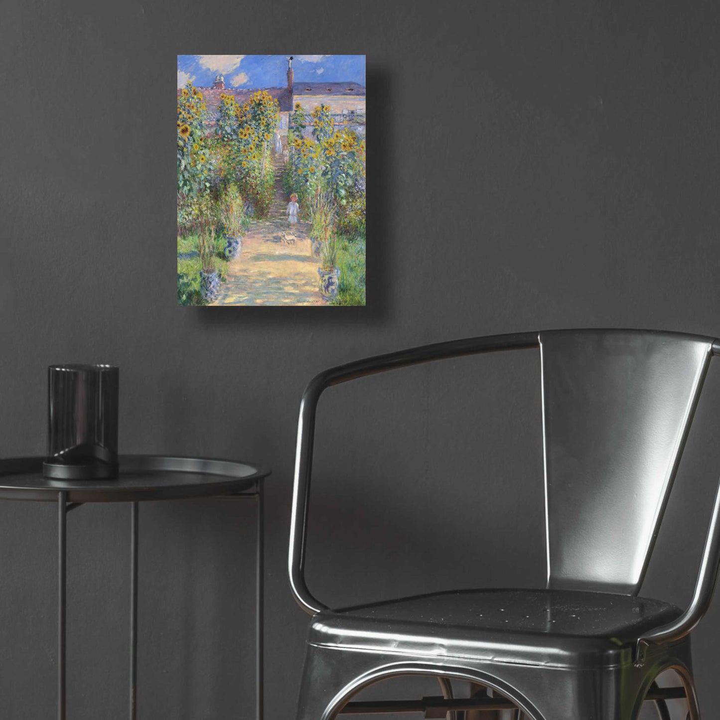 Epic Art 'The Artist’s Garden At Vétheuil' by Claude Monet, Acrylic Glass Wall Art,12x16