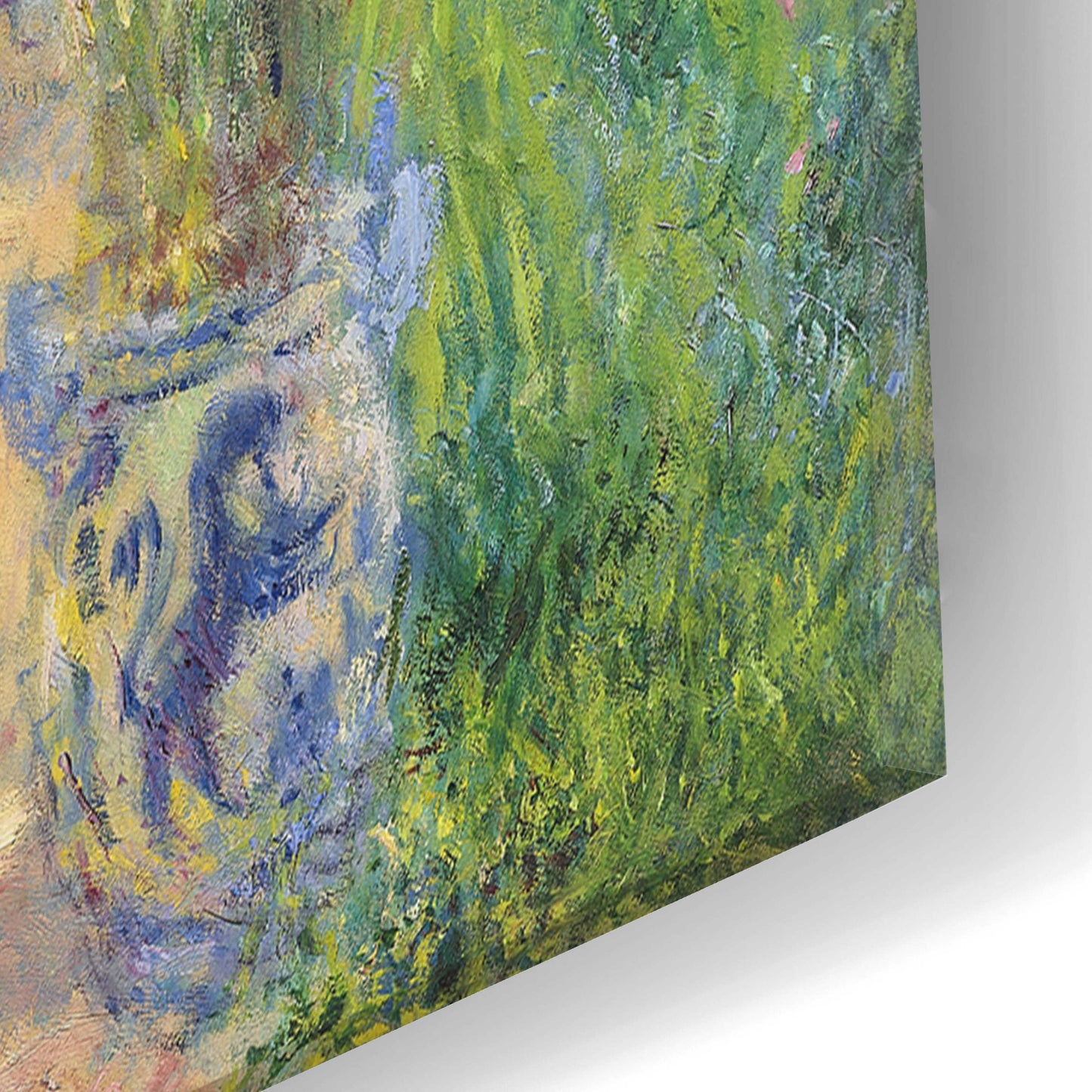 Epic Art 'The Artist’s Garden At Vétheuil' by Claude Monet, Acrylic Glass Wall Art,16x24