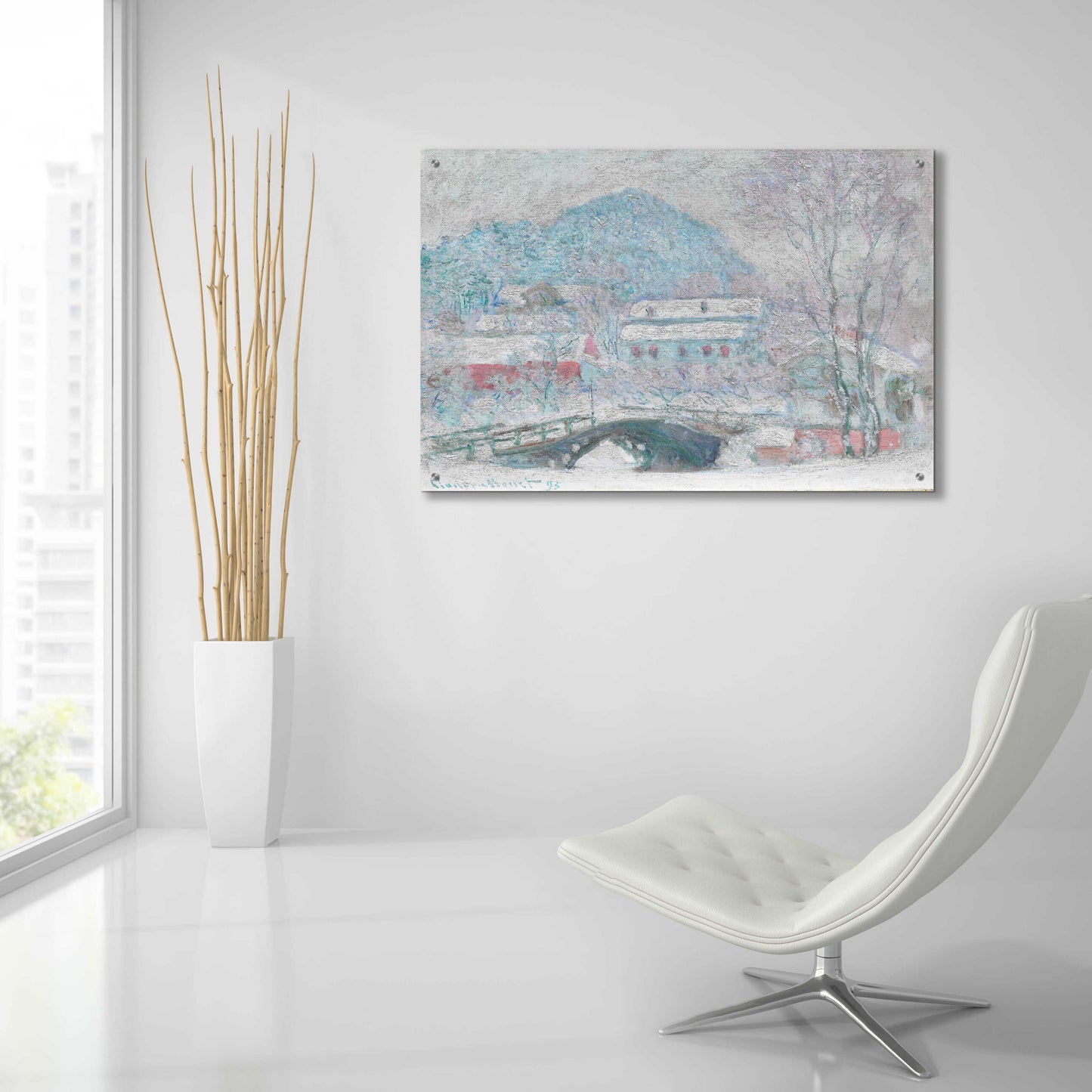 Epic Art 'Sandvika, Norway' by Claude Monet, Acrylic Glass Wall Art,36x24