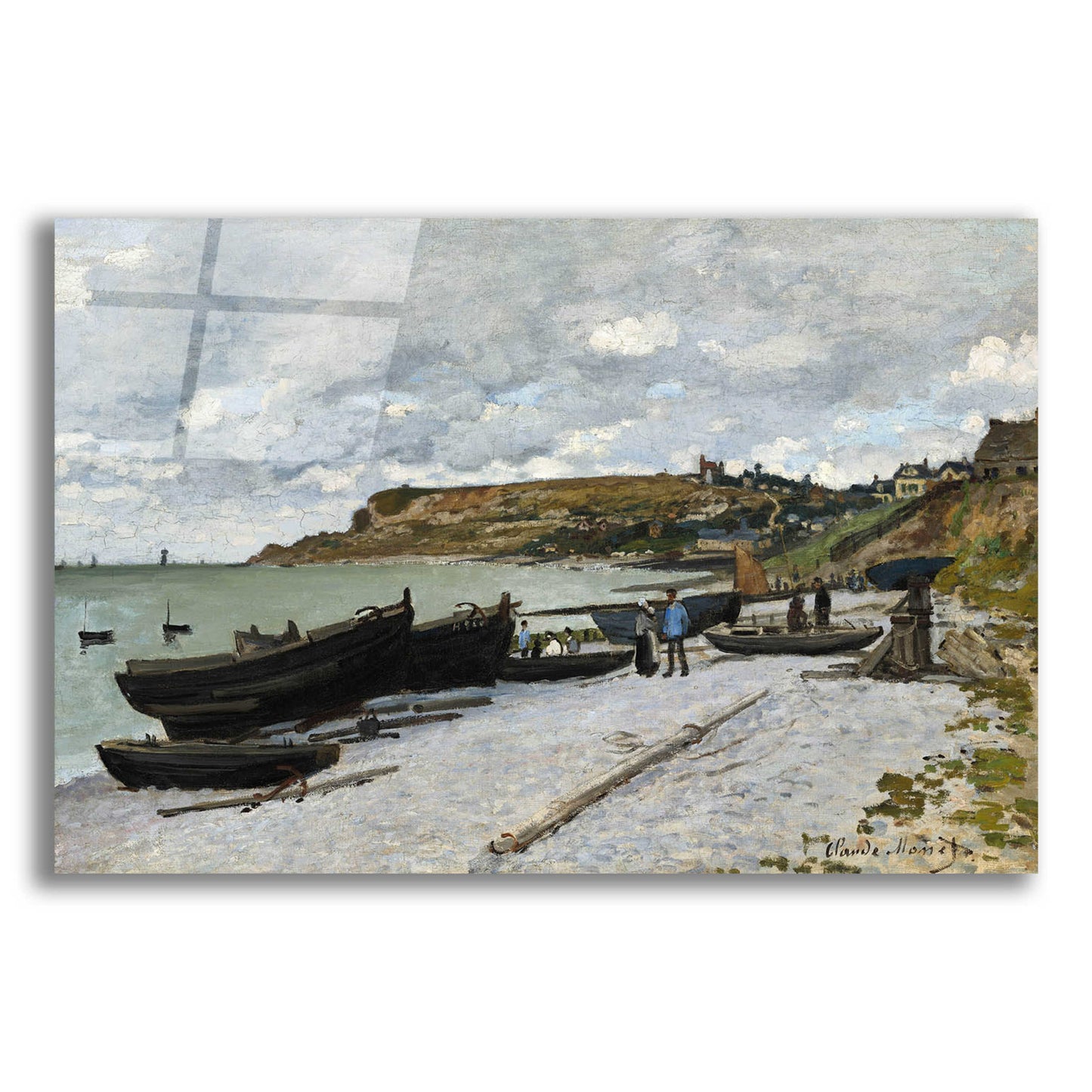 Epic Art 'Sainte-Adresse' by Claude Monet, Acrylic Glass Wall Art,16x12