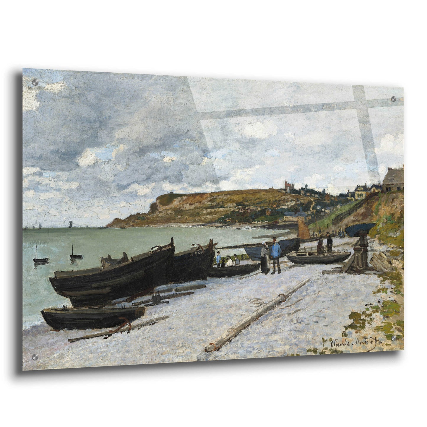 Epic Art 'Sainte-Adresse' by Claude Monet, Acrylic Glass Wall Art,36x24