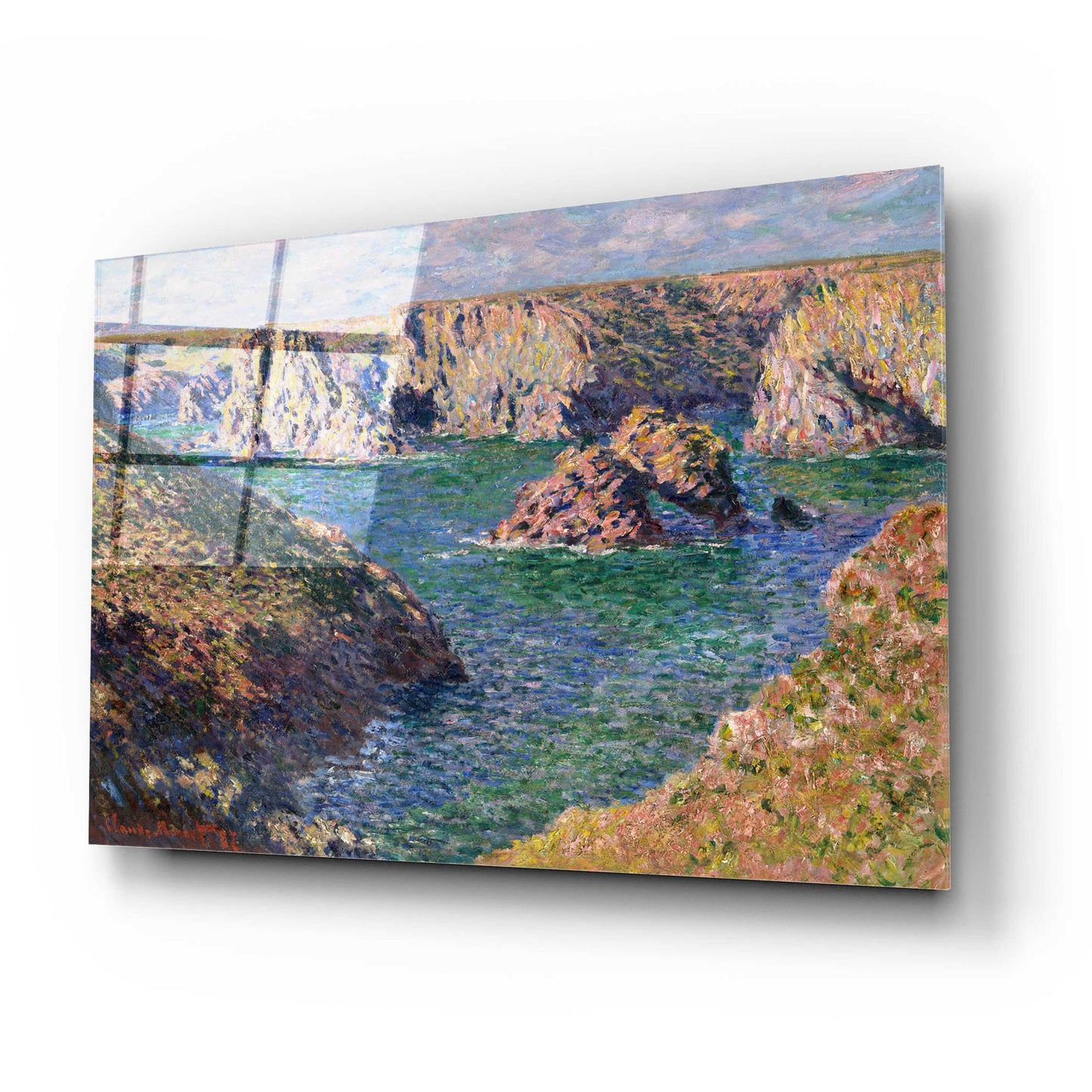 Epic Art 'Port-Domois, Belle-Isle' by Claude Monet, Acrylic Glass Wall Art,24x16