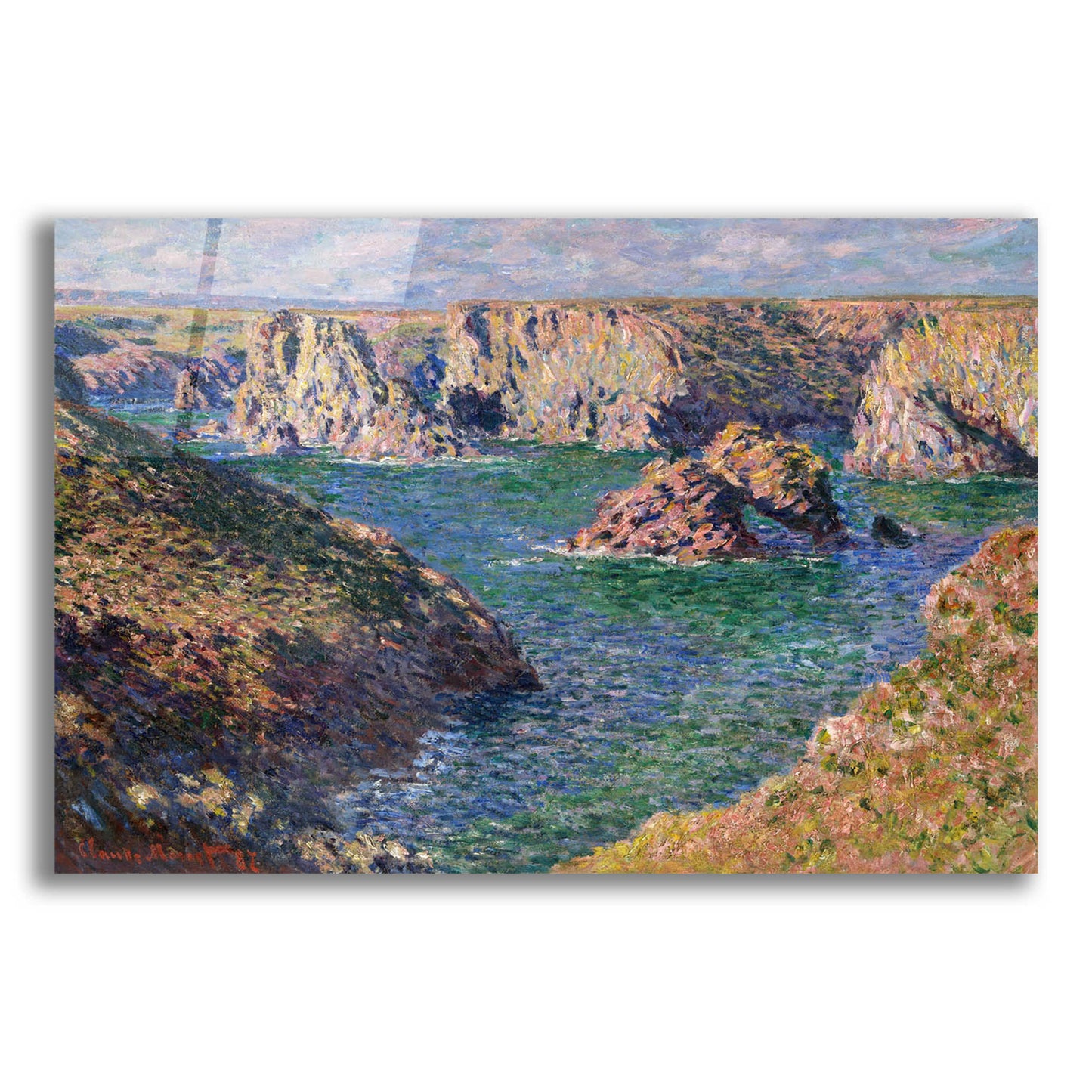 Epic Art 'Port-Domois, Belle-Isle' by Claude Monet, Acrylic Glass Wall Art,24x16