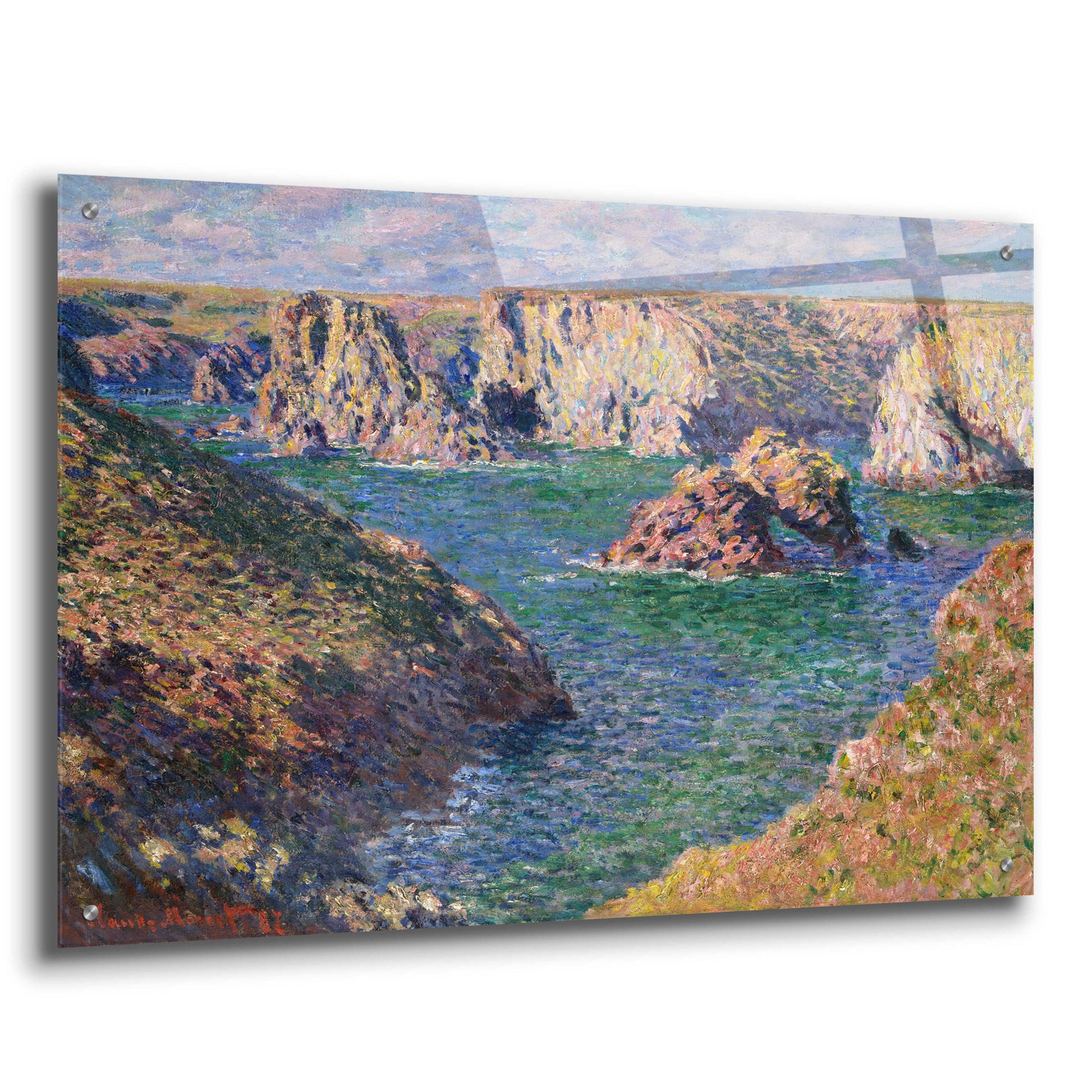 Epic Art 'Port-Domois, Belle-Isle' by Claude Monet, Acrylic Glass Wall Art,36x24