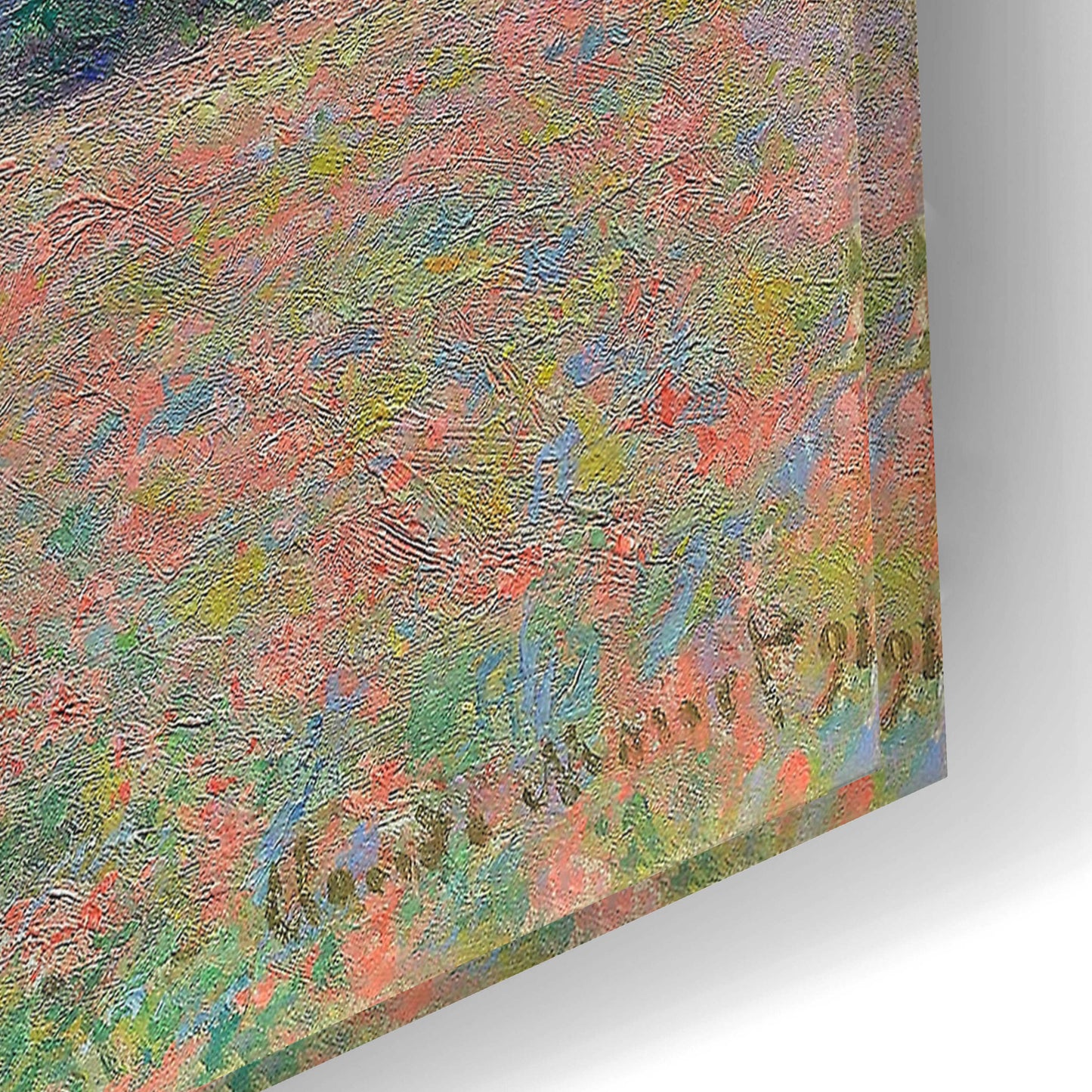 Epic Art 'Poppy Field (Giverny)' by Claude Monet, Acrylic Glass Wall Art,24x16