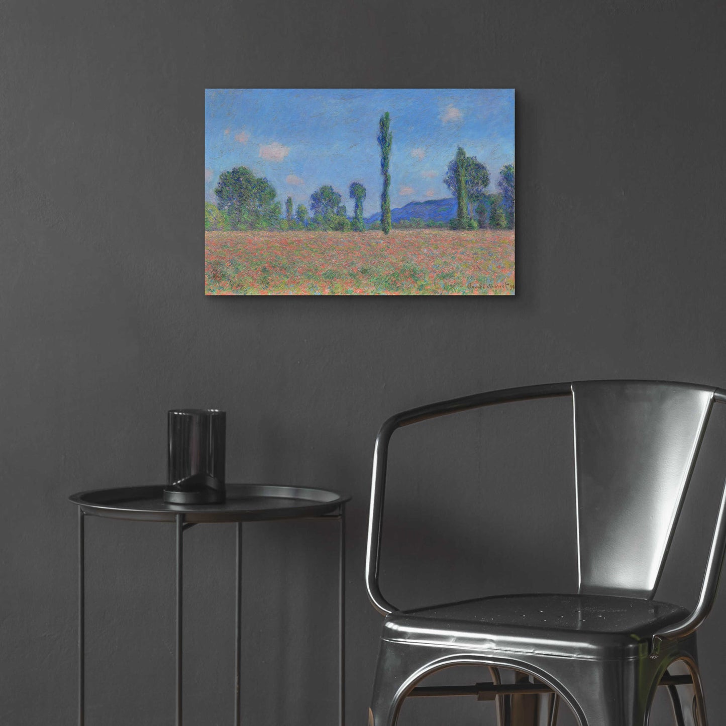 Epic Art 'Poppy Field (Giverny)' by Claude Monet, Acrylic Glass Wall Art,24x16