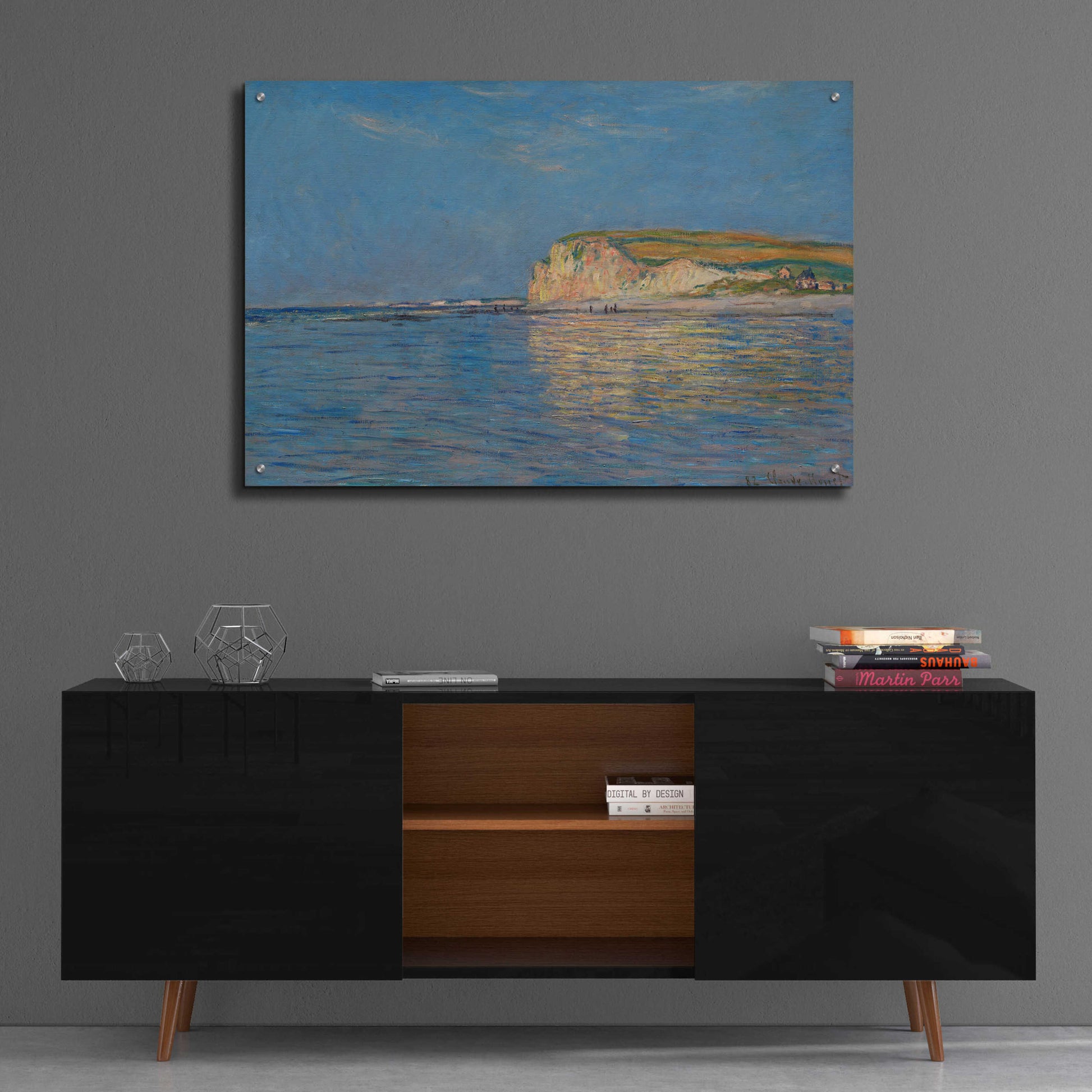 Epic Art 'Low Tide At Pourville, Near Dieppe' by Claude Monet, Acrylic Glass Wall Art,36x24