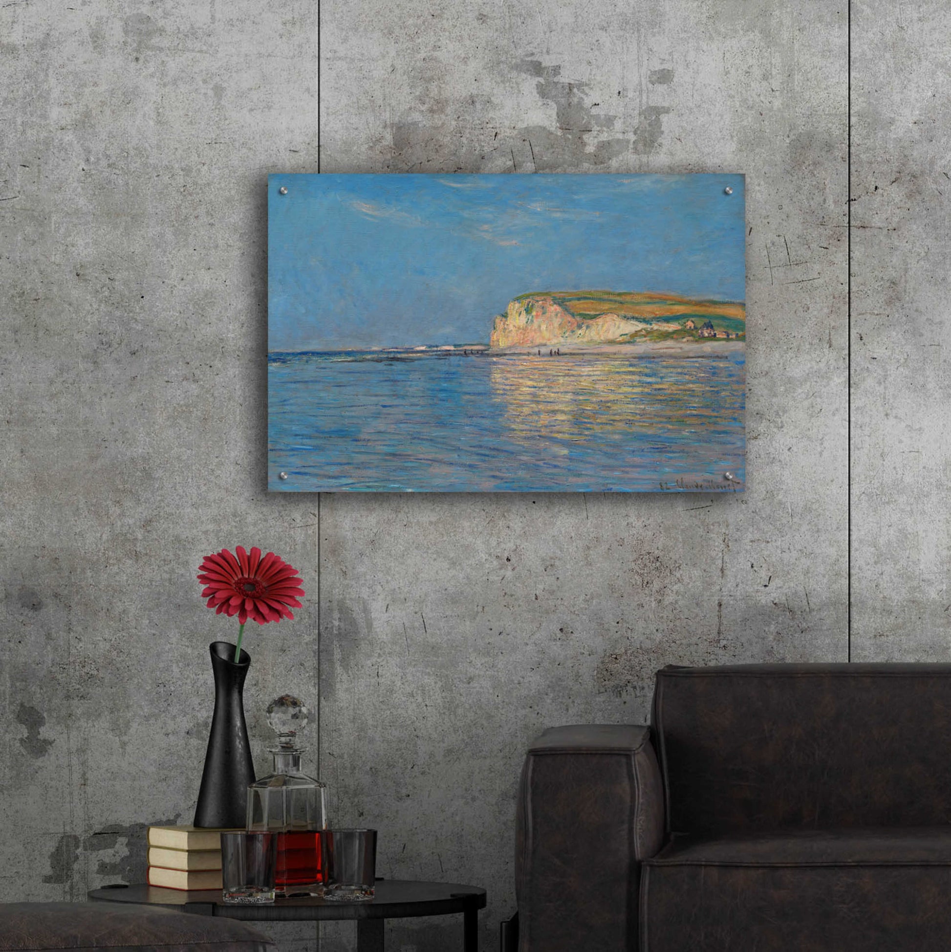 Epic Art 'Low Tide At Pourville, Near Dieppe' by Claude Monet, Acrylic Glass Wall Art,36x24