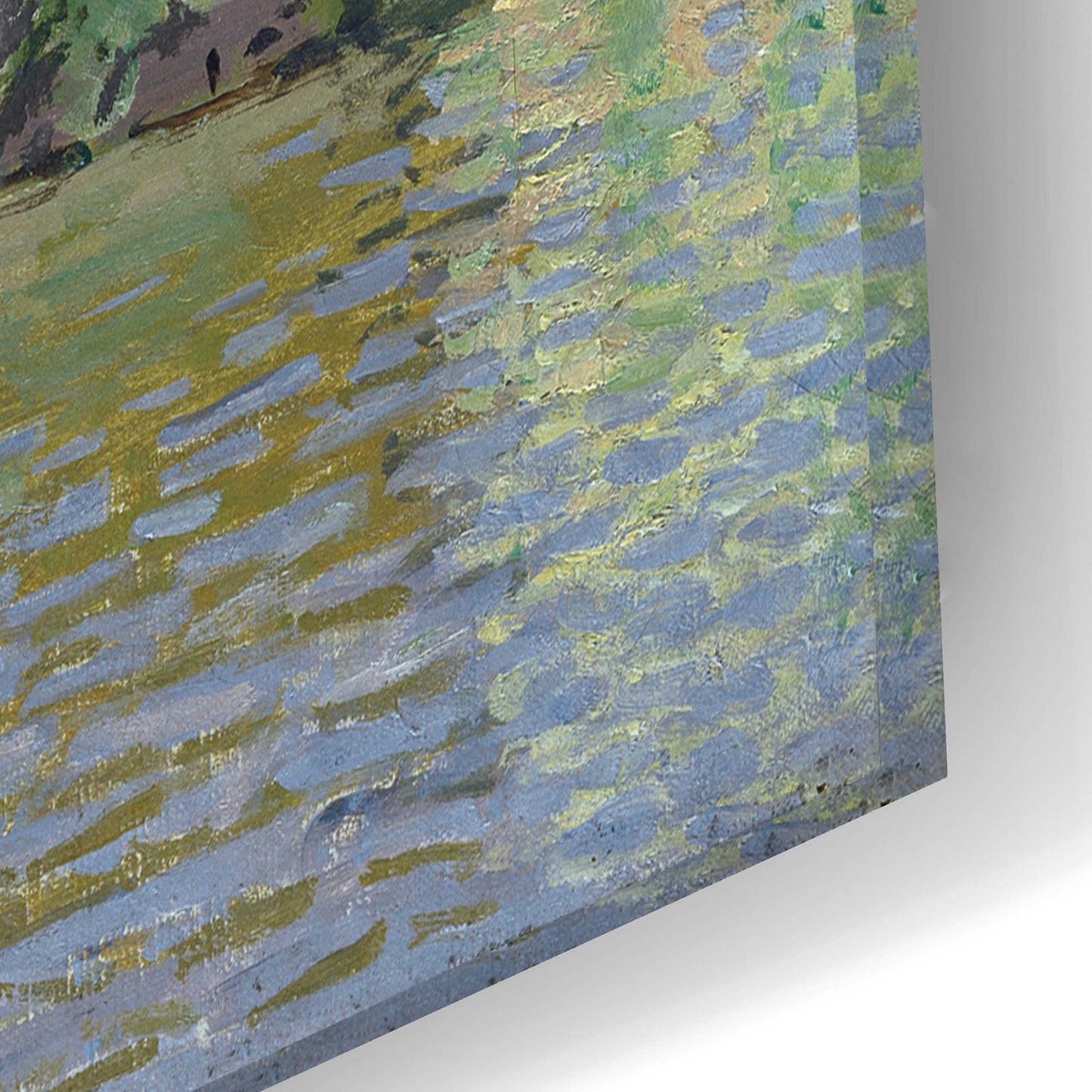 Epic Art 'Houses By The Bank Of The River Zaan' by Claude Monet, Acrylic Glass Wall Art,24x16