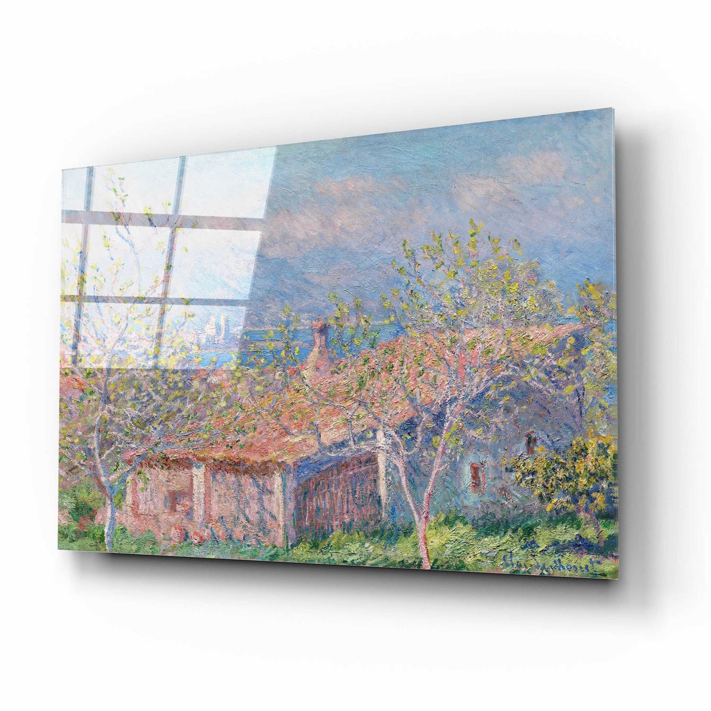 Epic Art 'Gardener’s House At Antibes' by Claude Monet, Acrylic Glass Wall Art,16x12