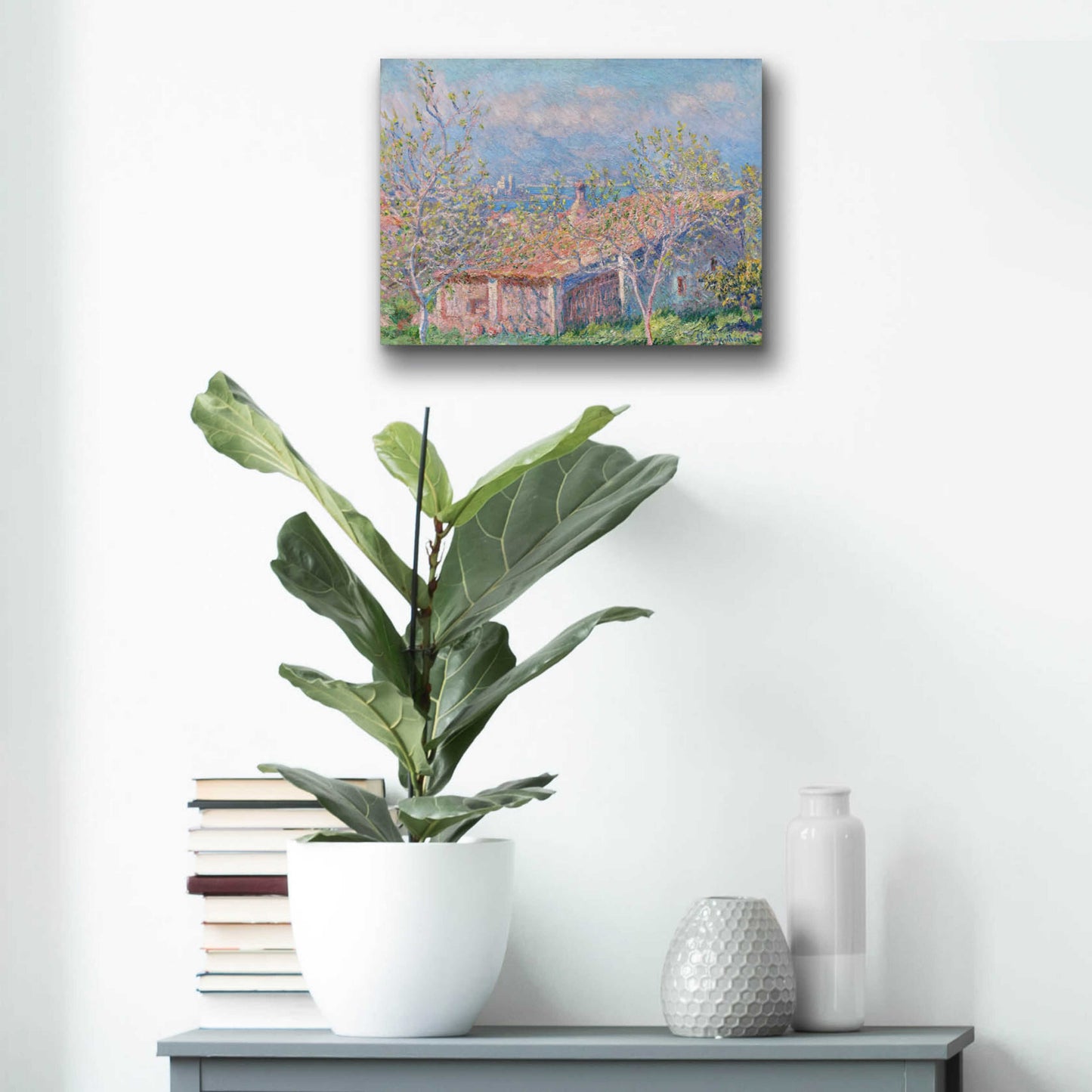 Epic Art 'Gardener’s House At Antibes' by Claude Monet, Acrylic Glass Wall Art,16x12