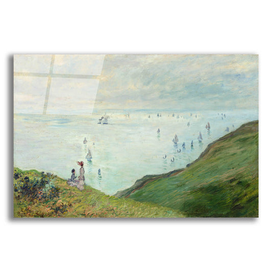 Epic Art 'Cliffs At Pourville' by Claude Monet, Acrylic Glass Wall Art