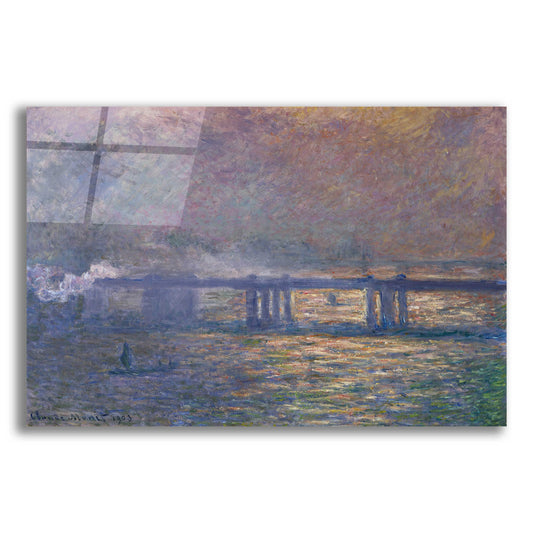 Epic Art 'Charing Cross Bridge' by Claude Monet, Acrylic Glass Wall Art