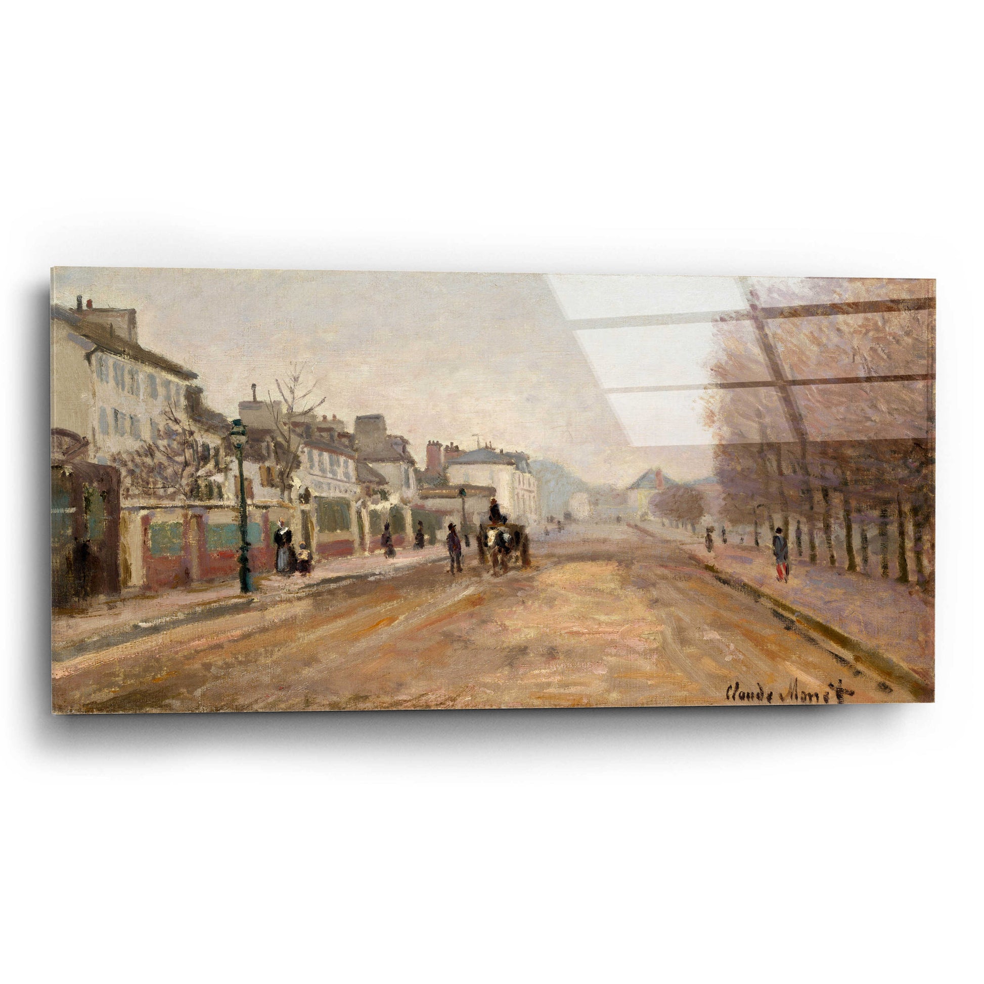 Epic Art 'Boulevard Heloise, Argenteuil' by Claude Monet, Acrylic Glass Wall Art,24x12