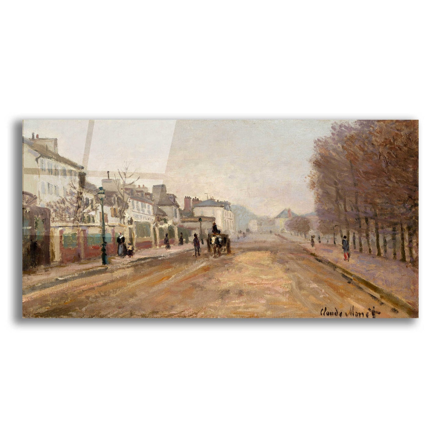 Epic Art 'Boulevard Heloise, Argenteuil' by Claude Monet, Acrylic Glass Wall Art,24x12