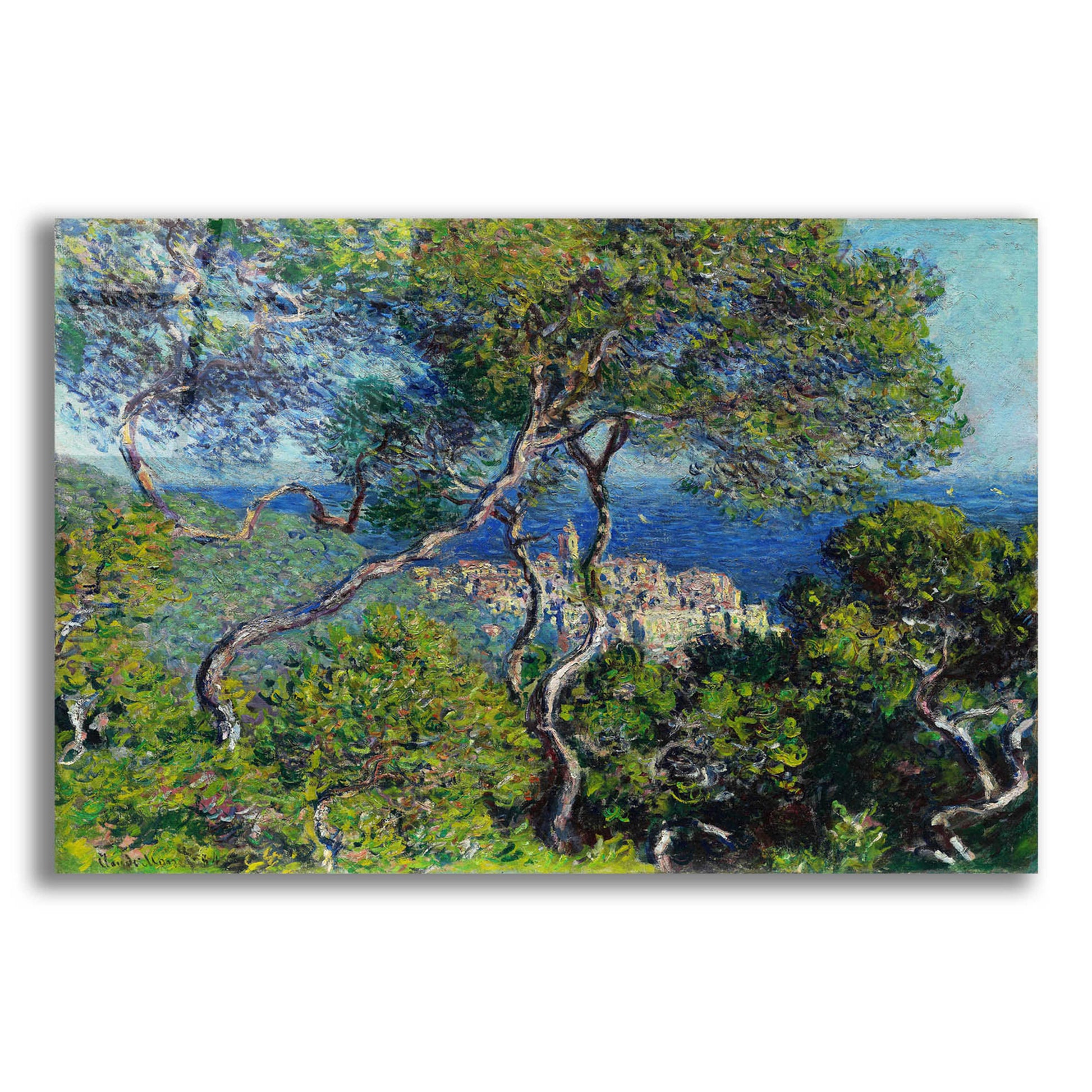 Epic Art 'Bordighera' by Claude Monet, Acrylic Glass Wall Art,16x12