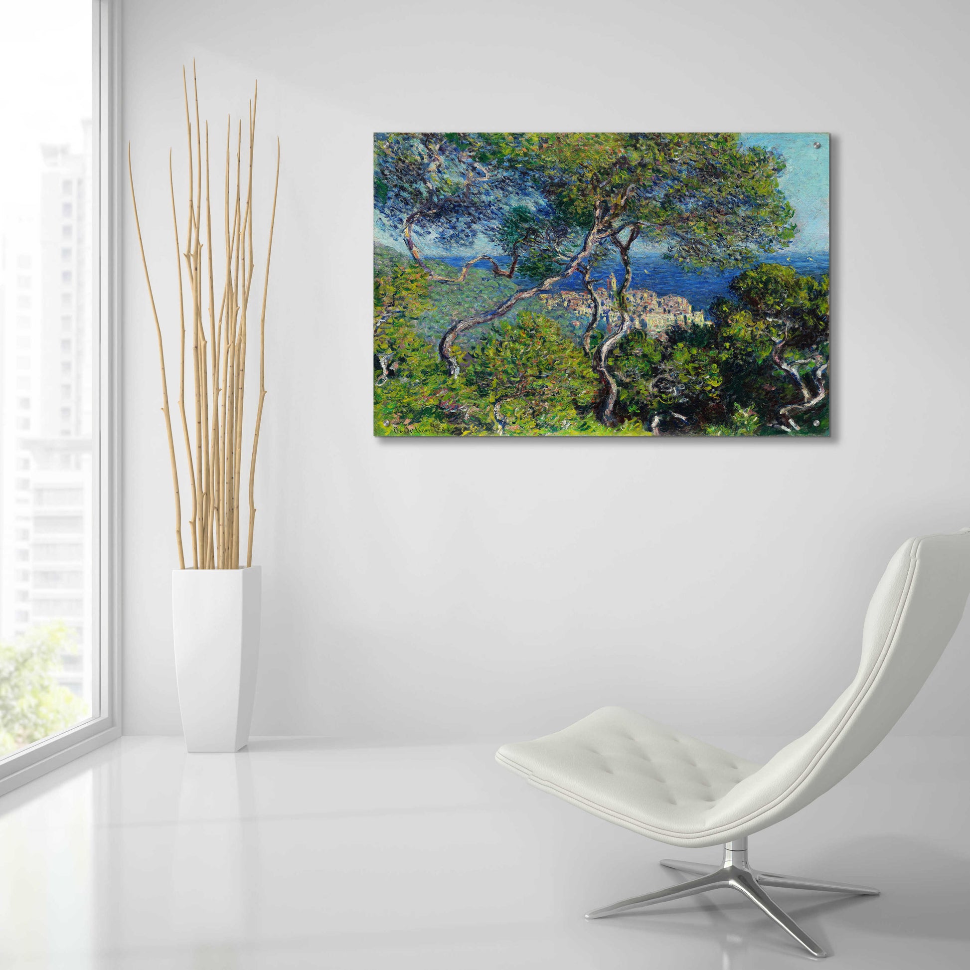 Epic Art 'Bordighera' by Claude Monet, Acrylic Glass Wall Art,36x24