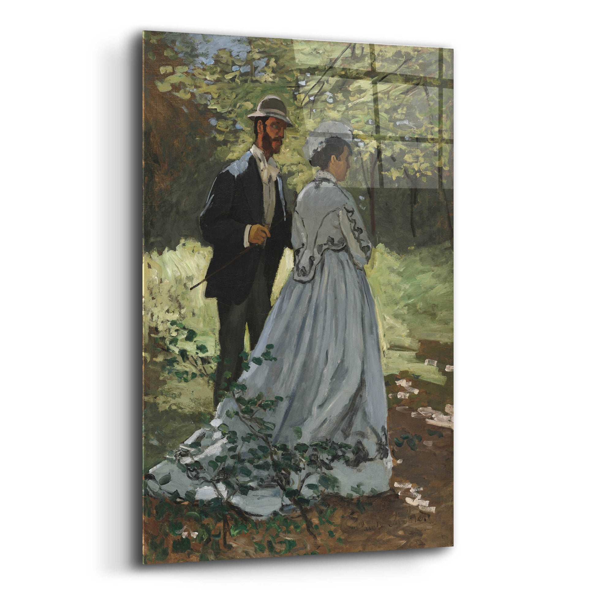 Epic Art 'Bazile And Camille' by Claude Monet, Acrylic Glass Wall Art,12x16