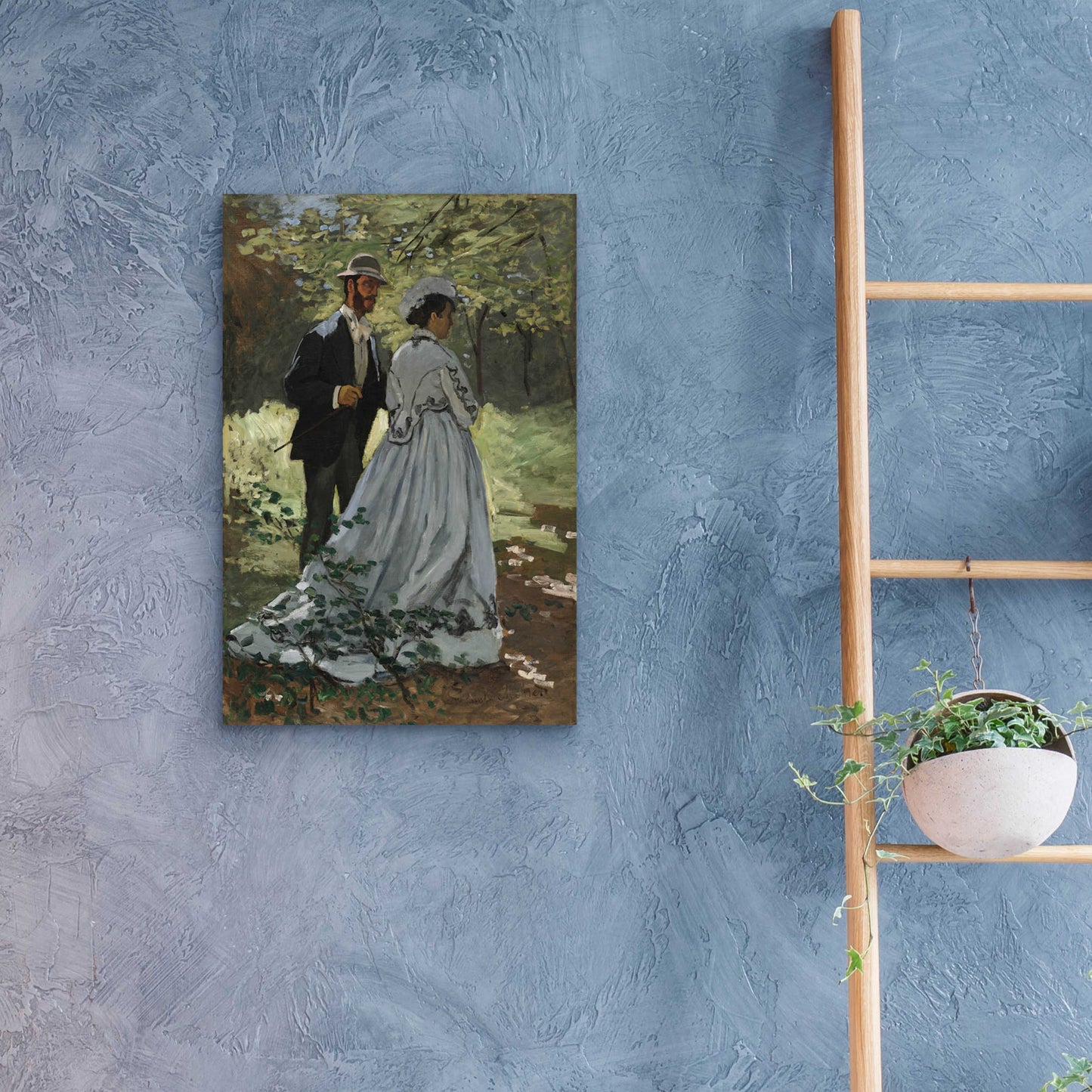 Epic Art 'Bazile And Camille' by Claude Monet, Acrylic Glass Wall Art,16x24