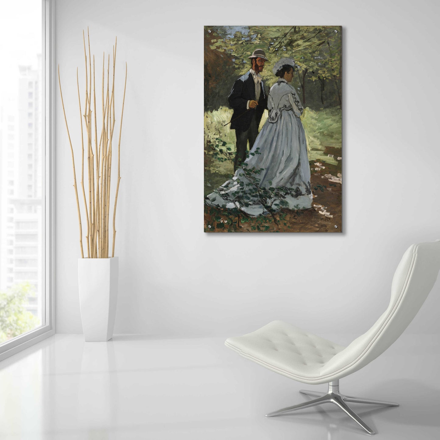 Epic Art 'Bazile And Camille' by Claude Monet, Acrylic Glass Wall Art,24x36