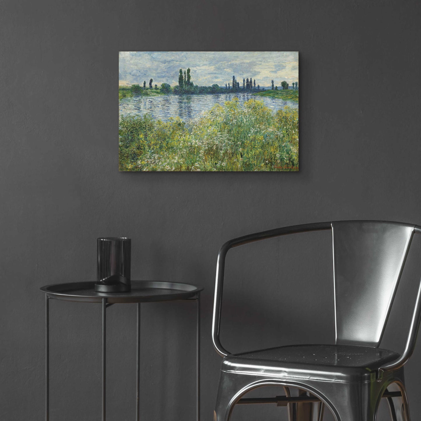 Epic Art 'Banks Od The Seine, Vetheuil' by Claude Monet, Acrylic Glass Wall Art,24x16
