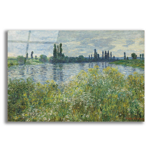 Epic Art 'Banks Od The Seine, Vetheuil' by Claude Monet, Acrylic Glass Wall Art