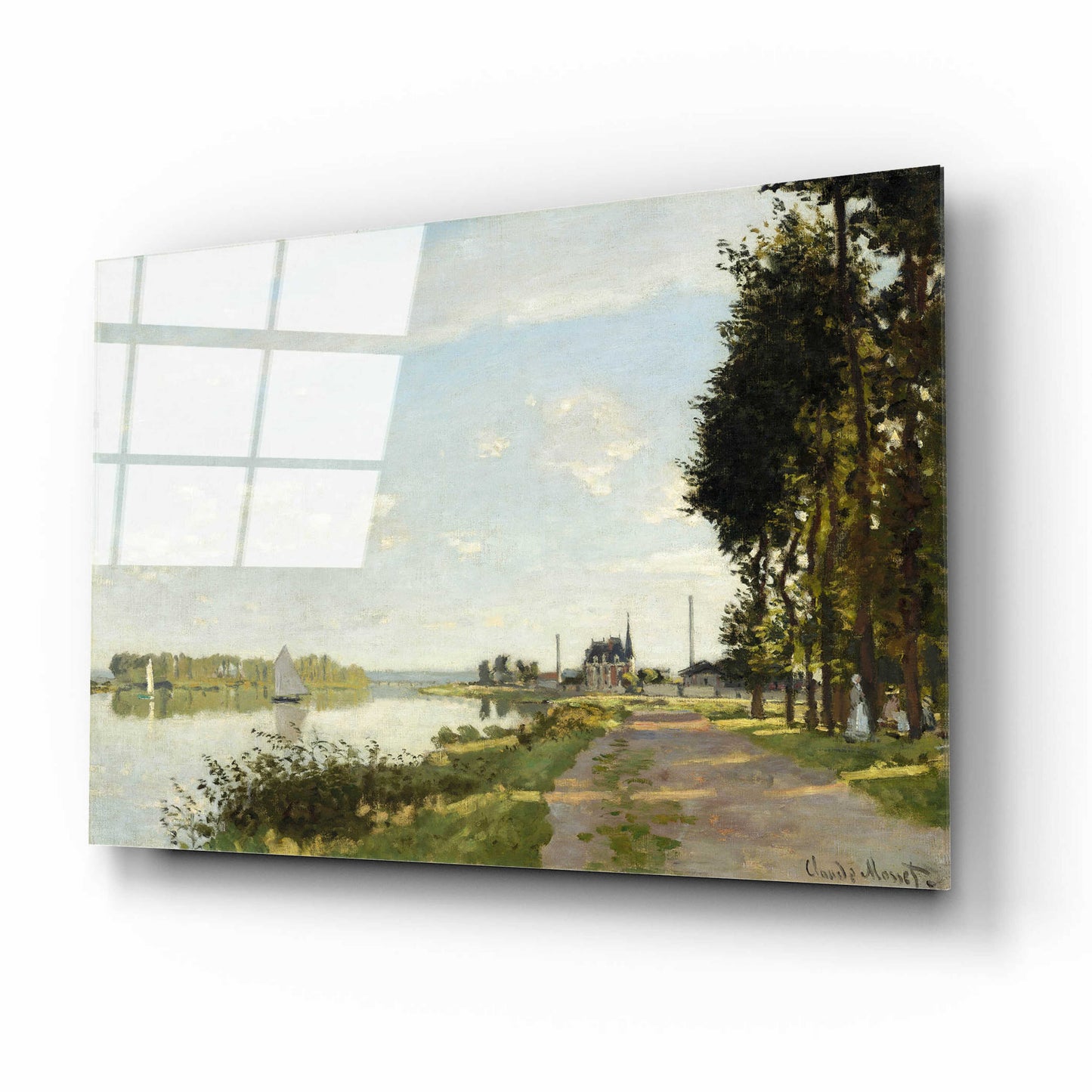 Epic Art 'Argenteuil' by Claude Monet, Acrylic Glass Wall Art,16x12
