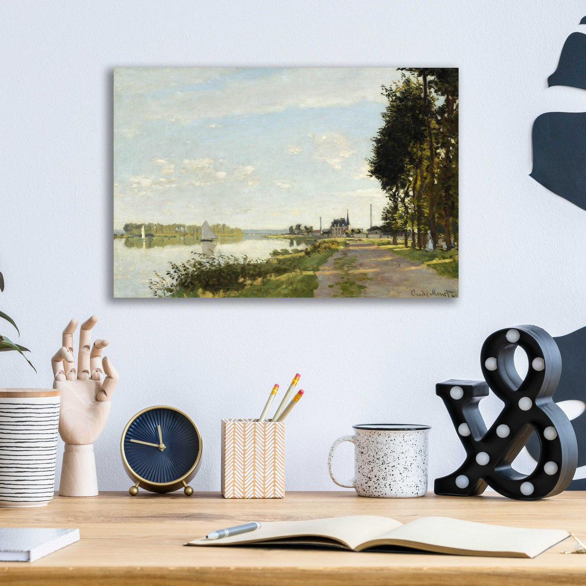 Epic Art 'Argenteuil' by Claude Monet, Acrylic Glass Wall Art,16x12