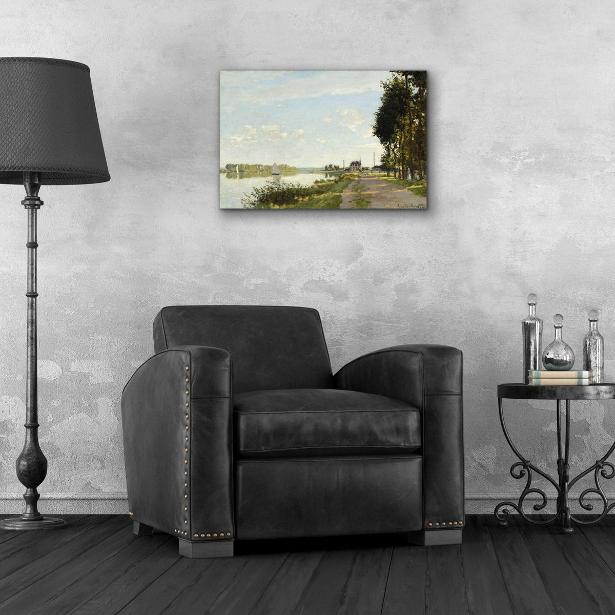 Epic Art 'Argenteuil' by Claude Monet, Acrylic Glass Wall Art,24x16