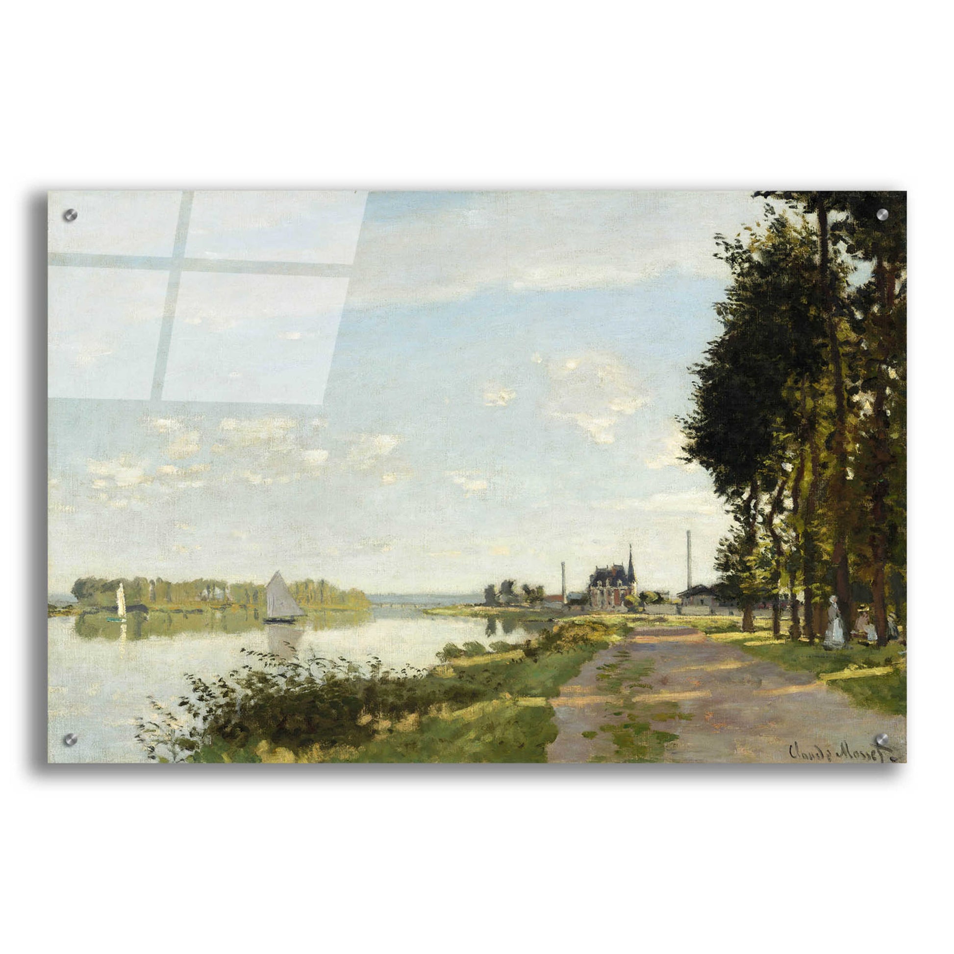 Epic Art 'Argenteuil' by Claude Monet, Acrylic Glass Wall Art,36x24