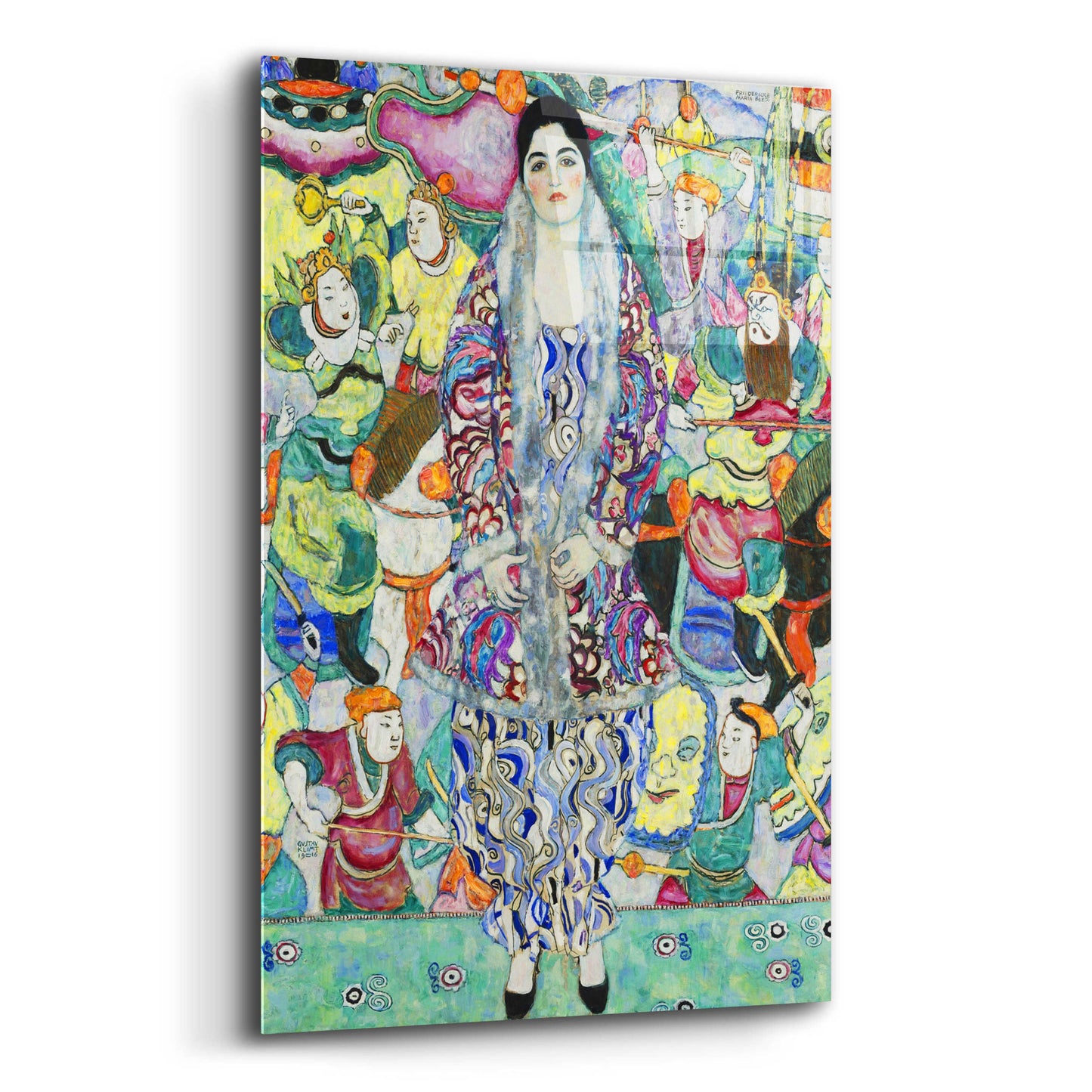 Epic Art 'Portrait of Friederike Maria Beer' by Gustav Klimt, Acrylic Glass Wall Art,12x16