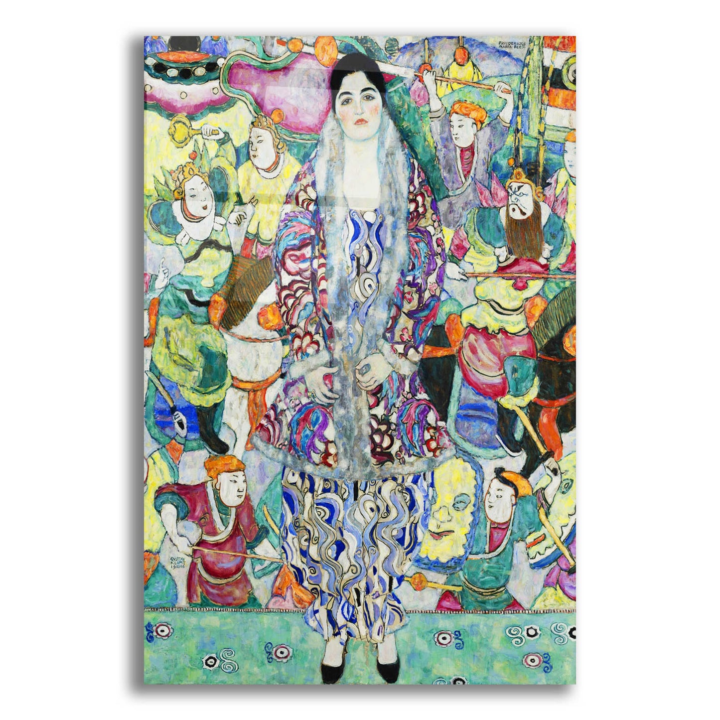 Epic Art 'Portrait of Friederike Maria Beer' by Gustav Klimt, Acrylic Glass Wall Art,16x24