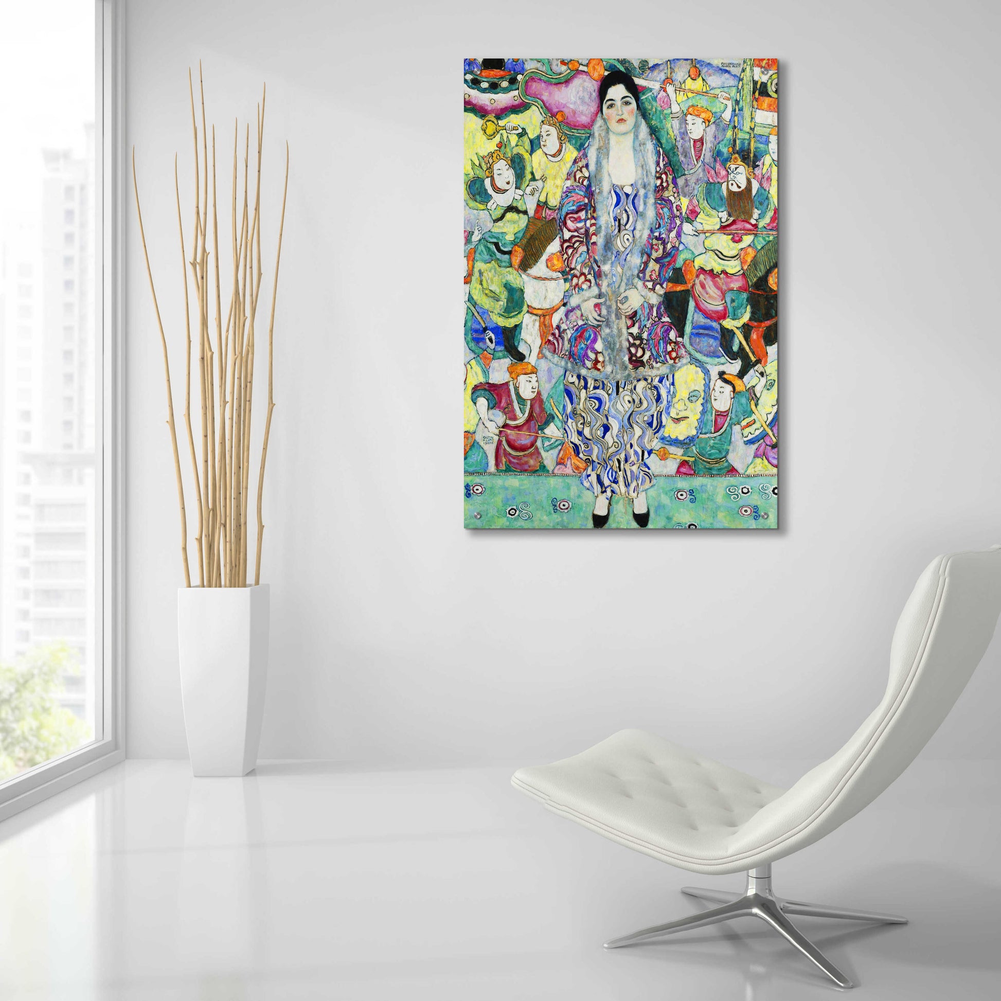 Epic Art 'Portrait of Friederike Maria Beer' by Gustav Klimt, Acrylic Glass Wall Art,24x36